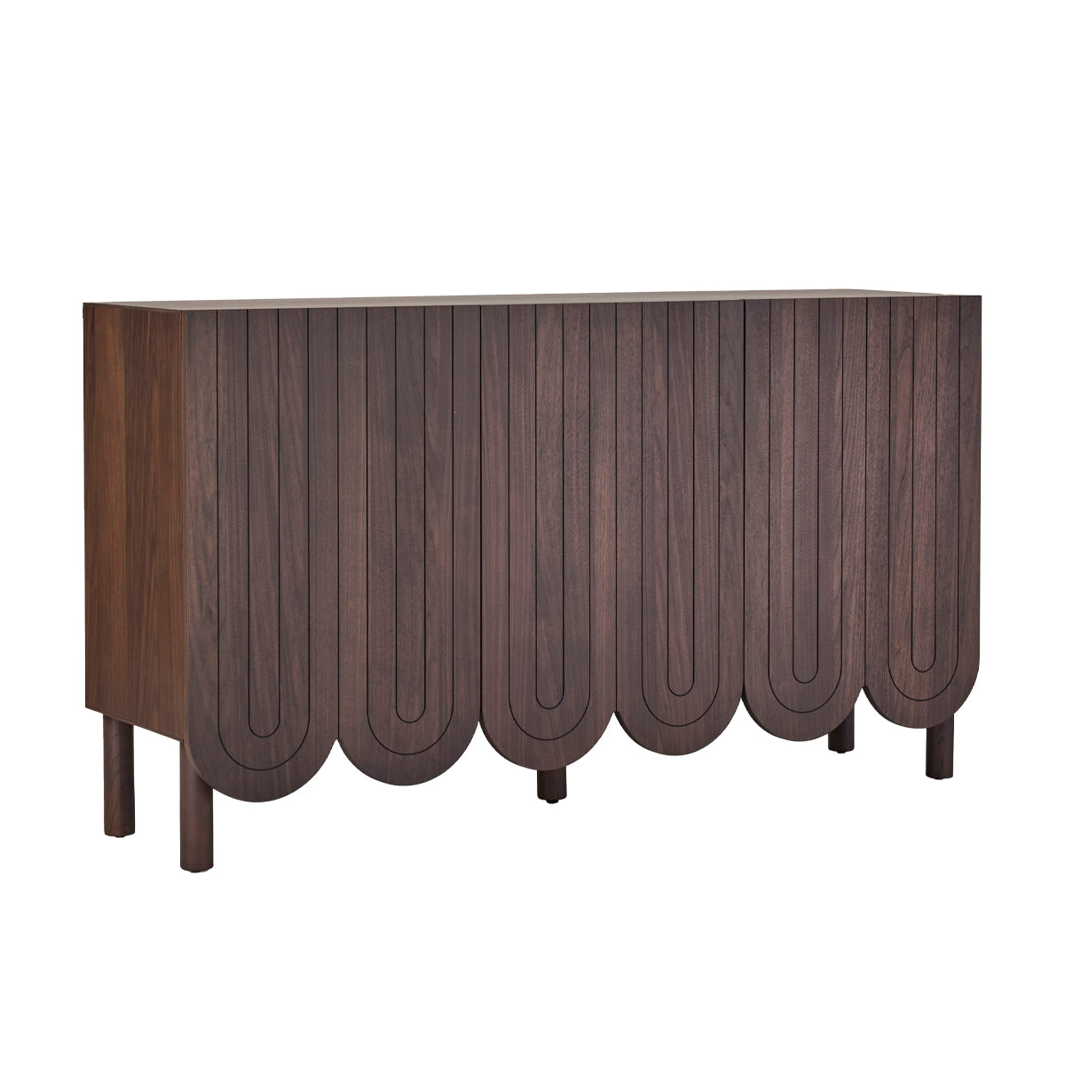Dune Rise Buffet Unit - Modern Sideboard Cabinet for Dining Room, Living Room & Entryway Storage | Stylish Home Decor Furniture for Small Spaces