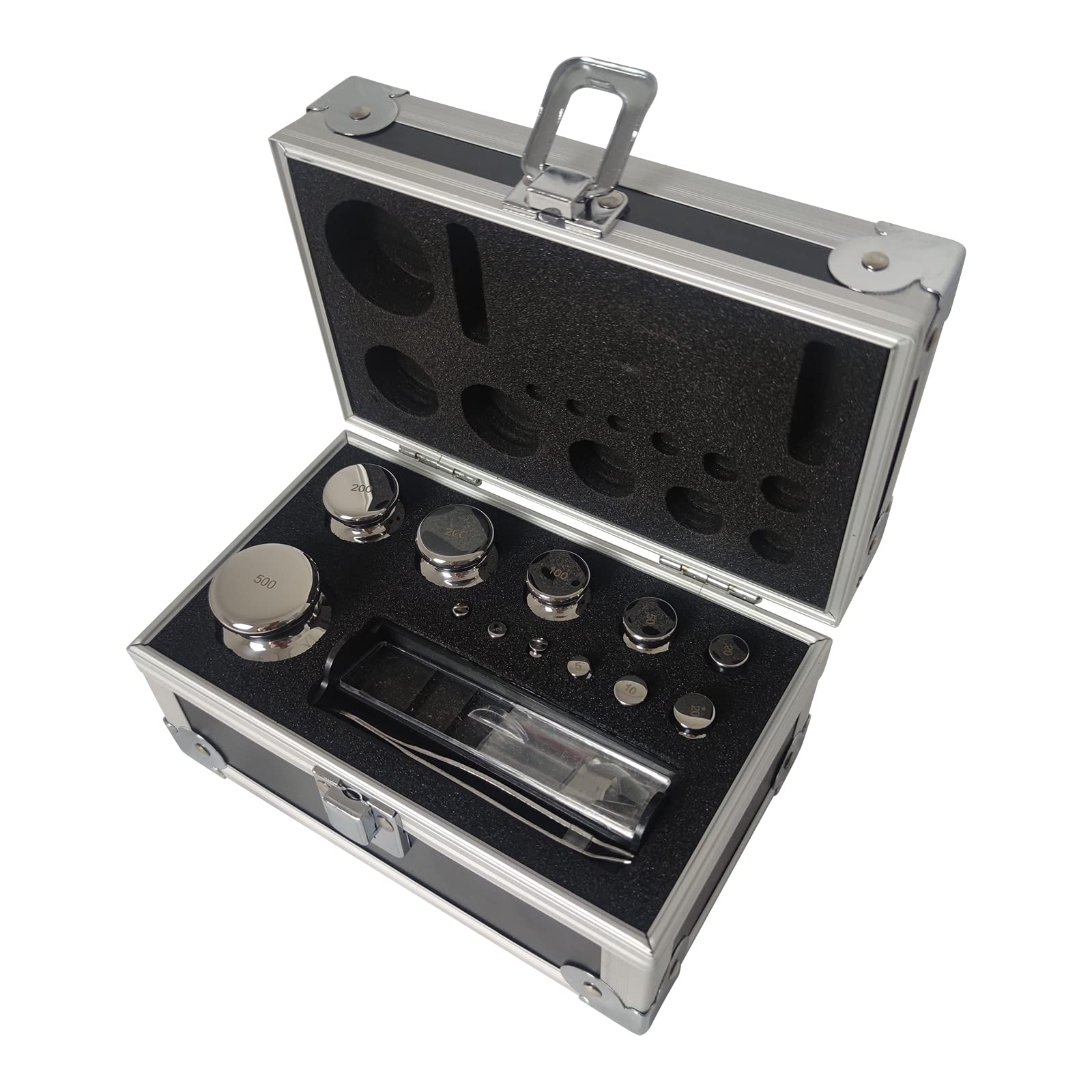 INTBUYING 24pcs F1 Grade Stainless Steel Calibration Weight Kit (1mg-500g) - High Precision Balance Weights with Tweezers for Lab, Educational & Scientific Use | Perfect for Laboratory Scales, Jewelry Scales & Classroom Science Experiments