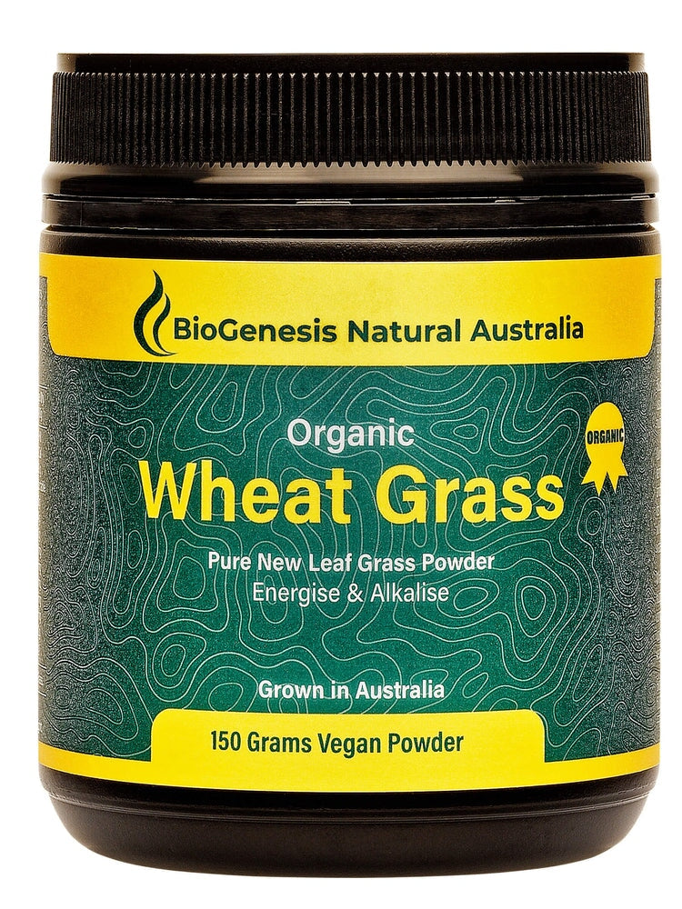 Organic Wheat Grass Powder 150g - Australian Biogenesis - Superfood for Smoothies, Juices & Detox Drinks - Vegan & Gluten-Free