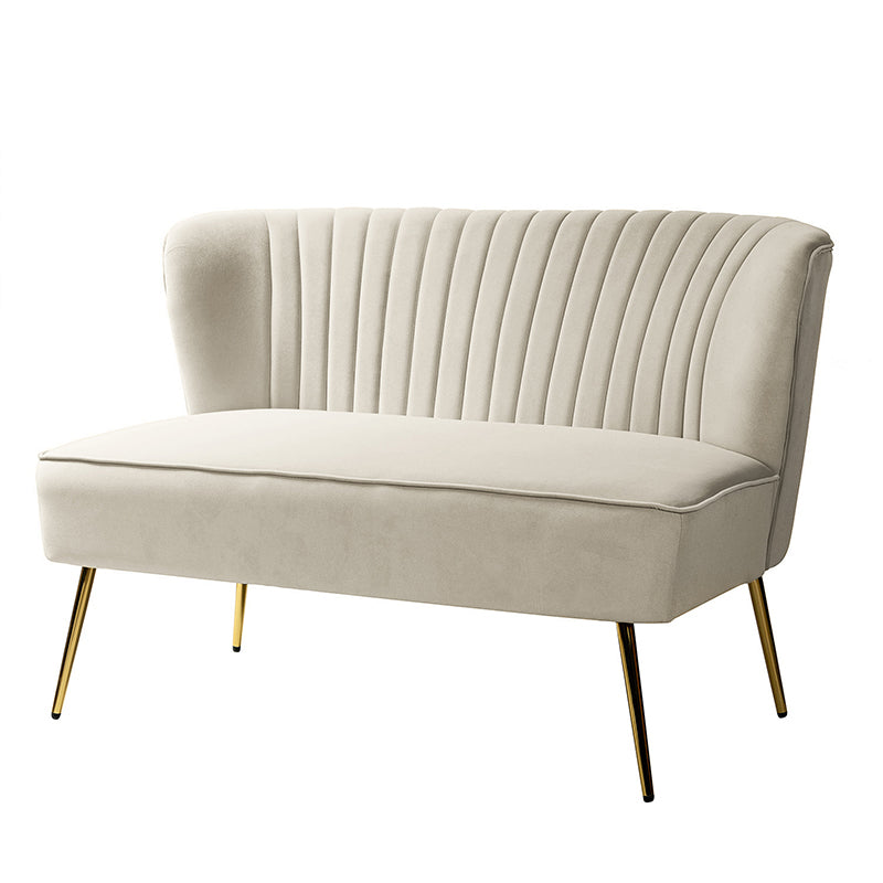 Bariana Velvet Loveseat - Soft & Luxurious Small Couch for Living Room, Bedroom, or Office - Perfect for Cozy Seating & Home Decor