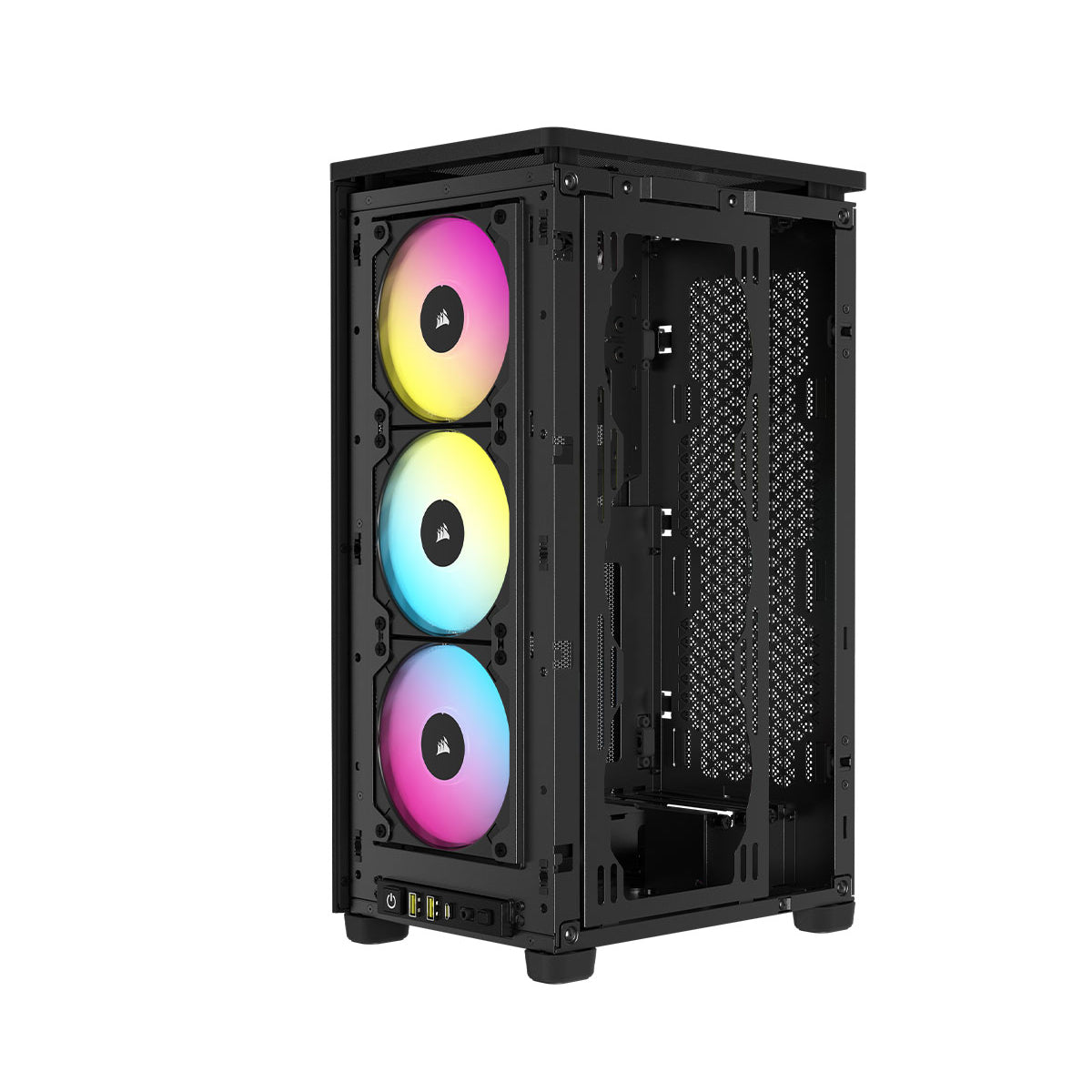 Corsair iCUE 2000D RGB AirFlow Mini-ITX PC Case - Black | Compact Gaming Tower with High Airflow & RGB Lighting | Perfect for Small Space Gaming Setups & Home Offices