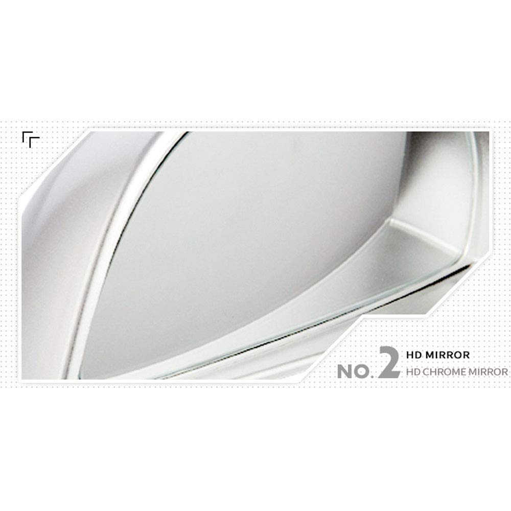 2Pcs Universal Wide Angle Car Blind Spot Mirrors - Auto Auxiliary Rear View Mirror Glass for Second Row Door Safety - Perfect for Parking, Lane Changing & Safe Exiting in SUVs, Trucks & Family Vehicles