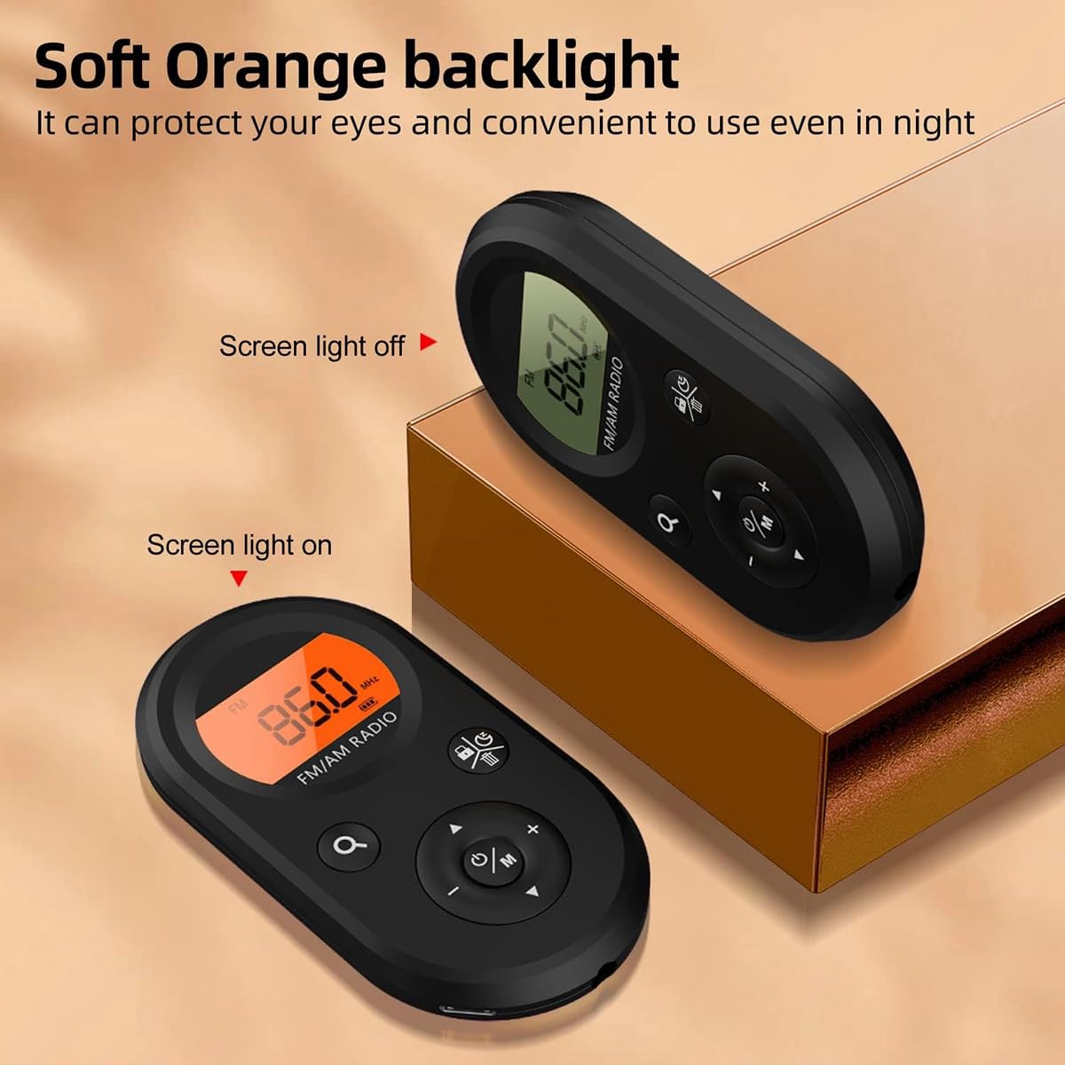 MILLTOR AM/FM Pocket Radio with Rechargeable Battery - Portable Walkman Radio with Stereo Headphones, Long Battery Life & Sleep Timer - Perfect for Travel, Camping, and Emergency Preparedness
