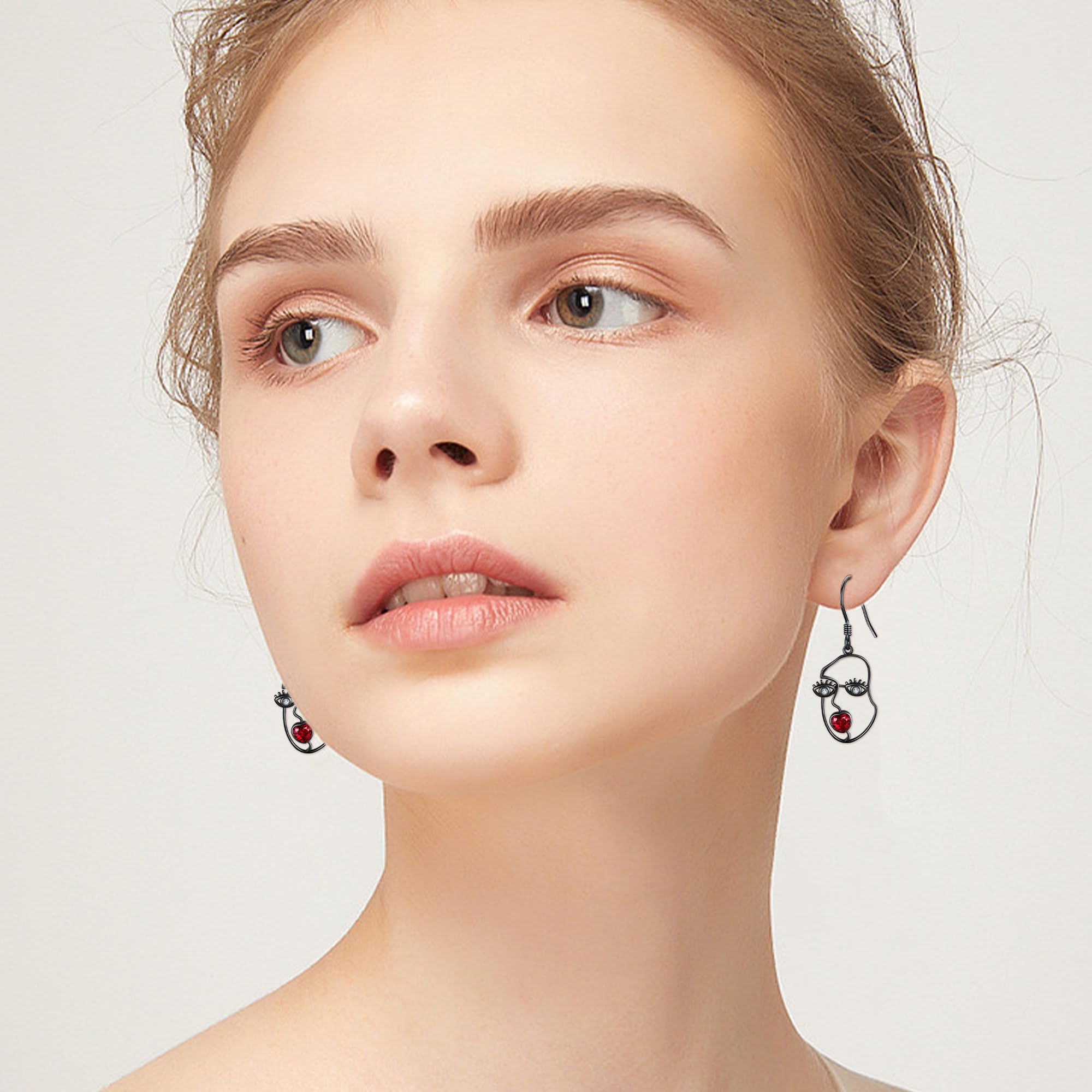 Black Rose Infinity Dangle Earrings - Sterling Silver Jewelry Gifts for Women | Elegant Everyday Wear & Special Occasion Accessories