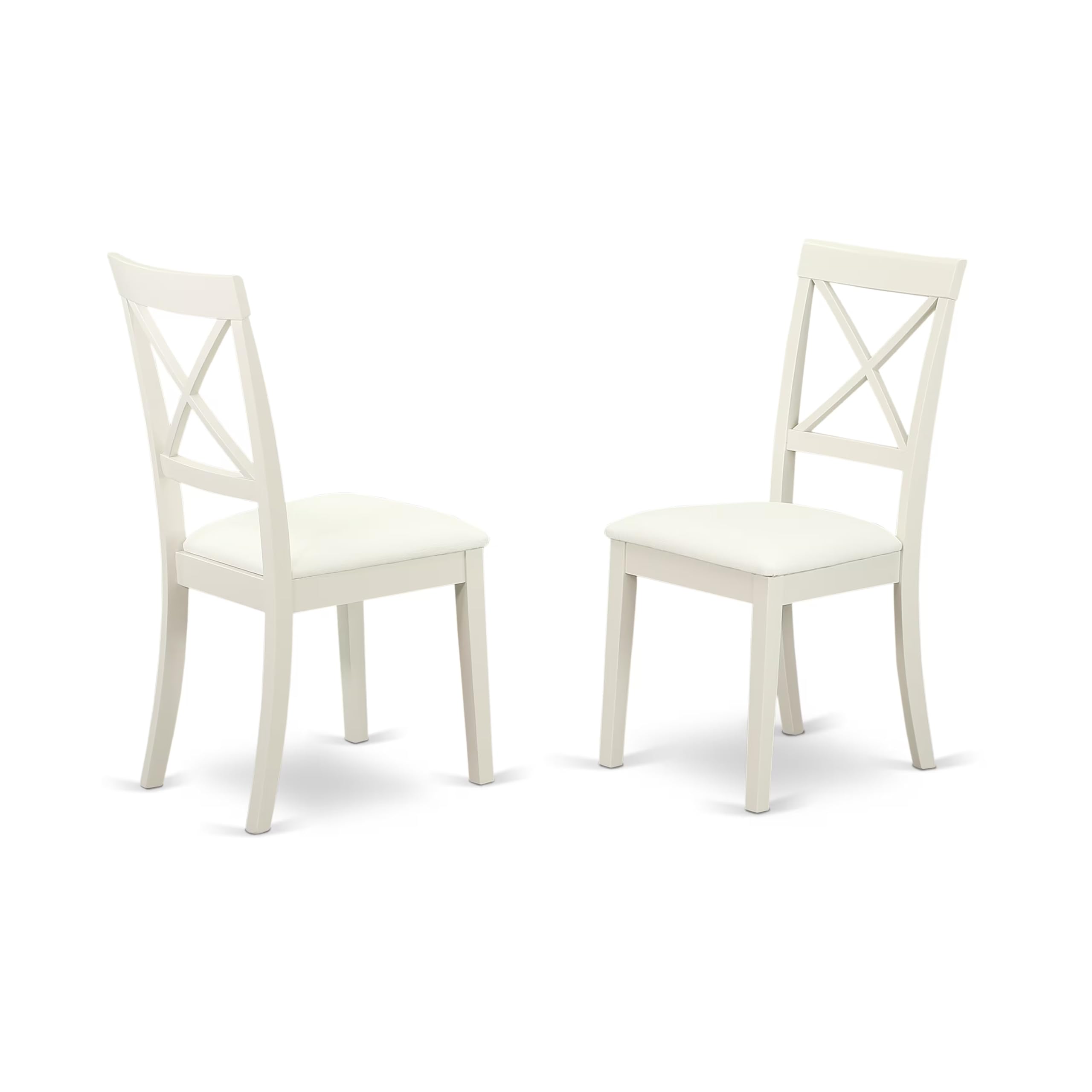 East West Furniture DMBO3-LWH-C 3-Piece Round Dining Table Set with Drop Leaf & 2 Linen Upholstered Chairs, 42x42 Inch, Linen White - Perfect for Small Spaces, Apartments, and Cozy Breakfast Nooks