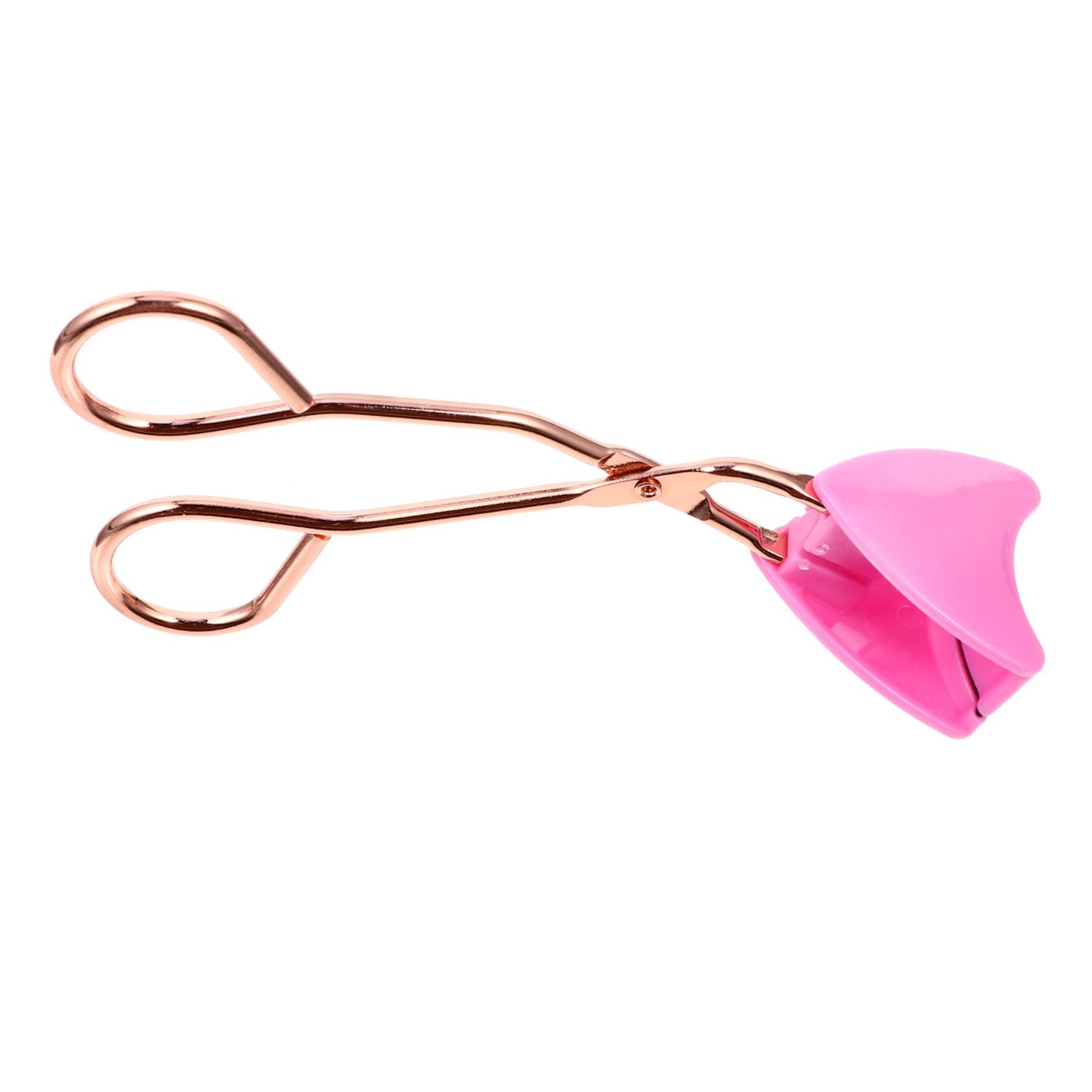 FOMIYES Magnetic Eyelash Curler Kit - Stainless Steel Rose Gold False Lash Clip with Deep Pink Handle | Gentle No-Damage Makeup Tool for Perfect Lashes | Ideal for Daily Use, Special Occasions & Professional Makeup Artists