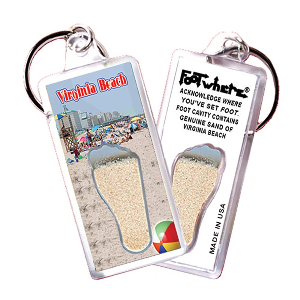 Virginia Beach Souvenir Keychain - Handmade in USA - Perfect for Travel Gifts, Beach Lovers & Keychain Collectors