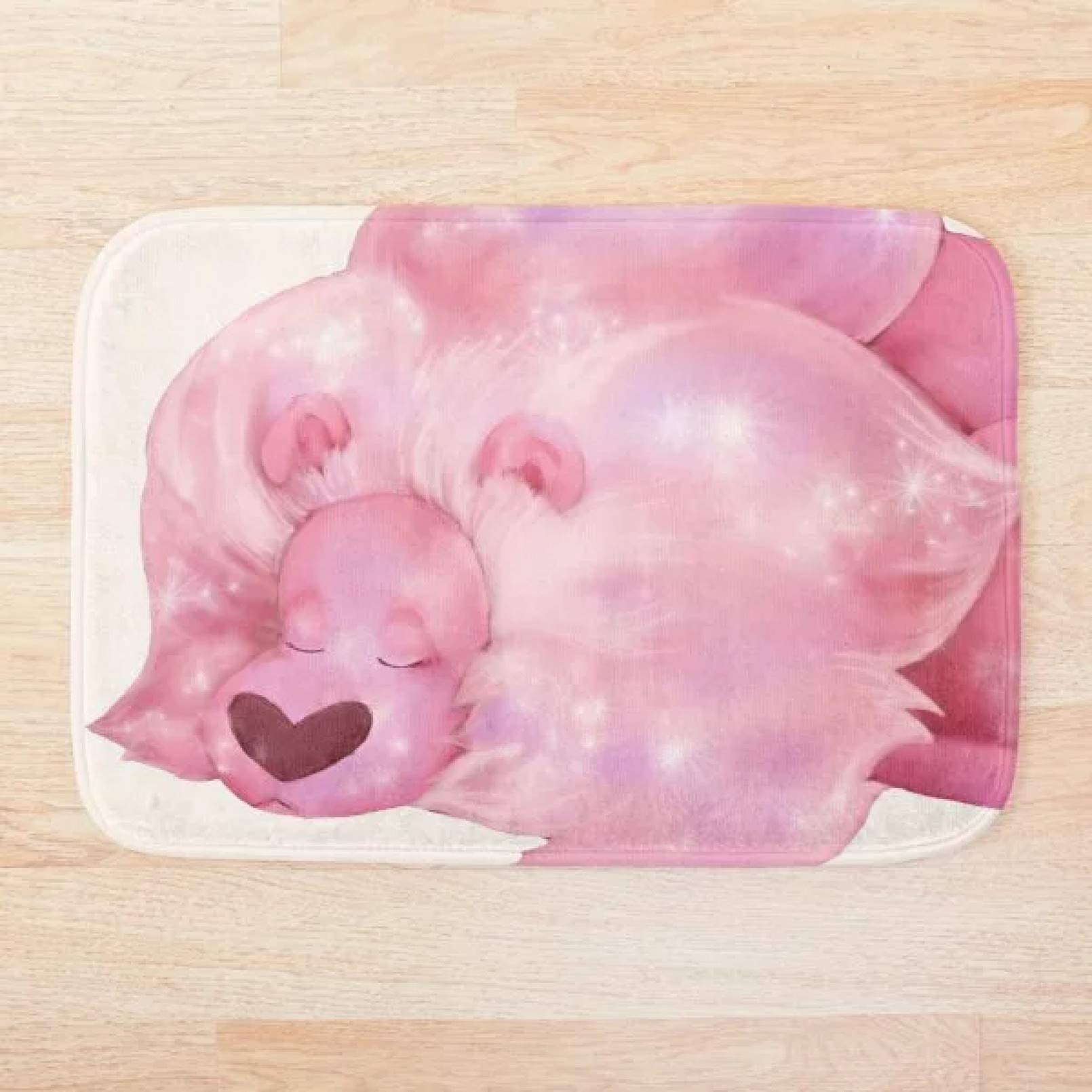 RQJOPE Lion Print Bath Mat & Doormat - Non-Slip Absorbent Floor Mat for Bathroom, Bedroom, Entryway - 40x60cm Home Decor for Christmas Party & Daily Use