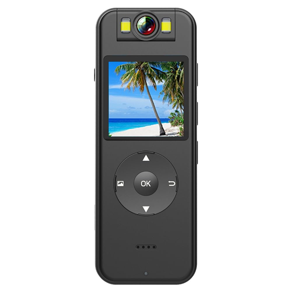 Louttary 4K Mini WiFi Body Camera - Full HD Wearable Pocket Camcorder with IPS Screen & 64GB Memory Card - Ideal for Security, Law Enforcement, and Outdoor Adventures