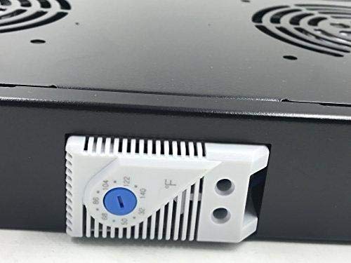 1U Rack Mount Server Cooling System with 4 High-Speed Fans | Digital Temperature Control for Data Centers & Server Rooms | Perfect for Network Equipment Racks and IT Infrastructure Cooling