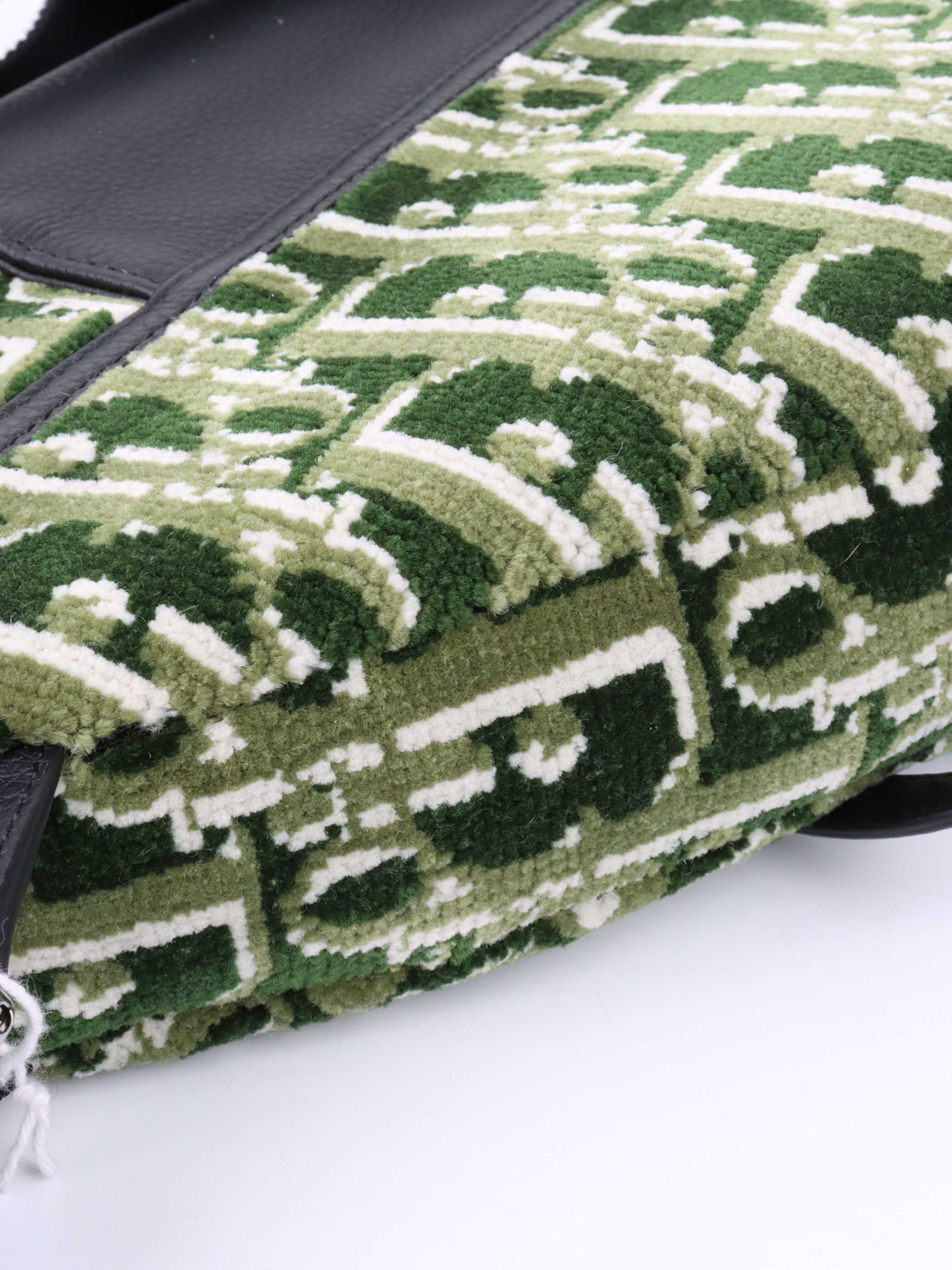 Dior Green Wool Saddle Bag - Luxury Designer Handbag for Women | Perfect for Work, Travel & Evening Events
