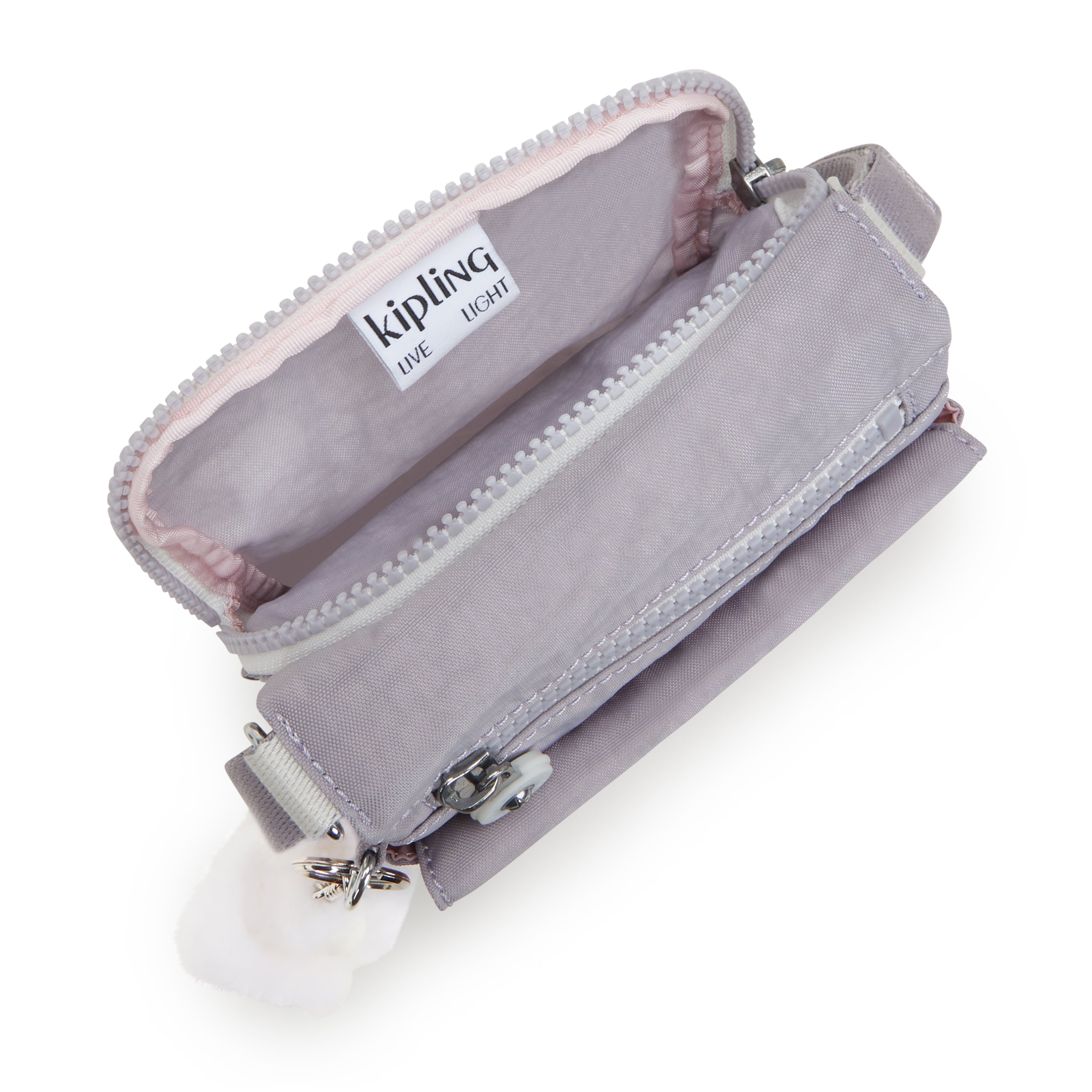 Kipling New Eldorado Crossbody Bag for Women - Lightweight Travel Purse with Adjustable Strap, Tender Grey - Perfect for Everyday Use, Work & Travel Accessories