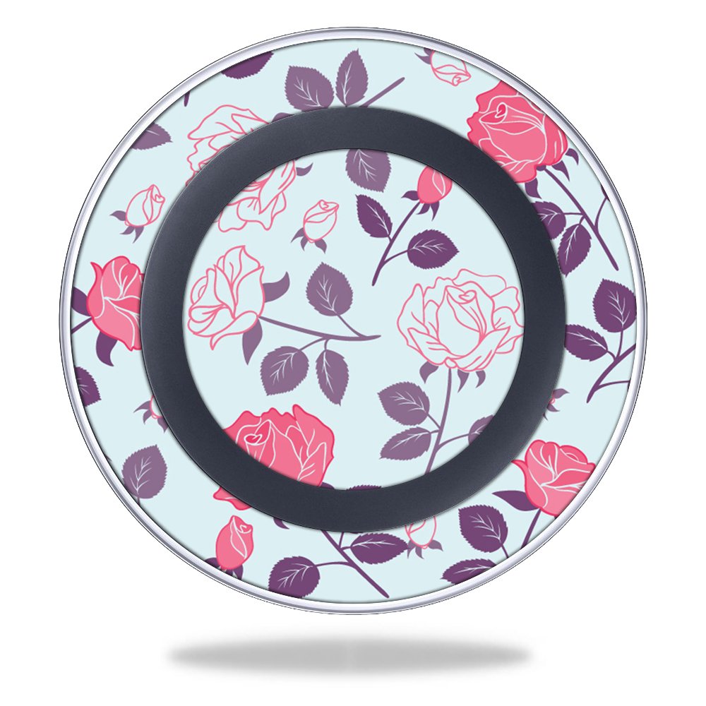 MightySkins Vintage Floral Skin Wrap for Samsung Wireless Charging Pad - Protective Cover Sticker with Full Compatibility - Perfect for Home, Office & Travel Use