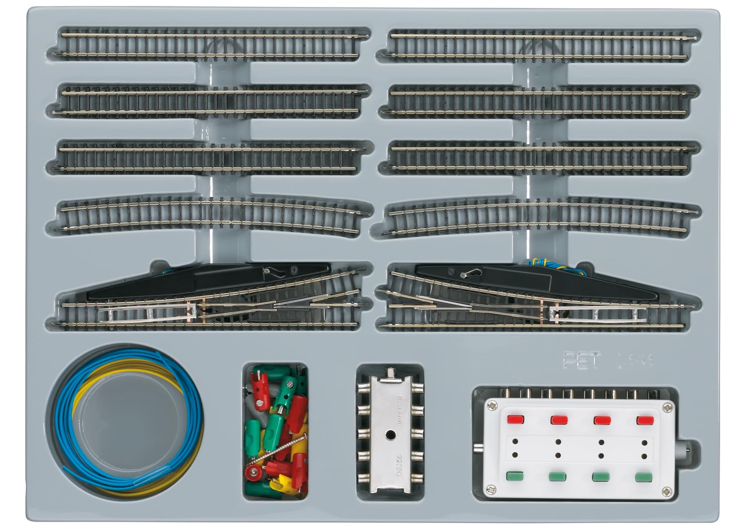 Marklin E Extension Set with Electric Turnouts for Z Scale Model Trains - Perfect for Model Railroad Layouts & Collectors