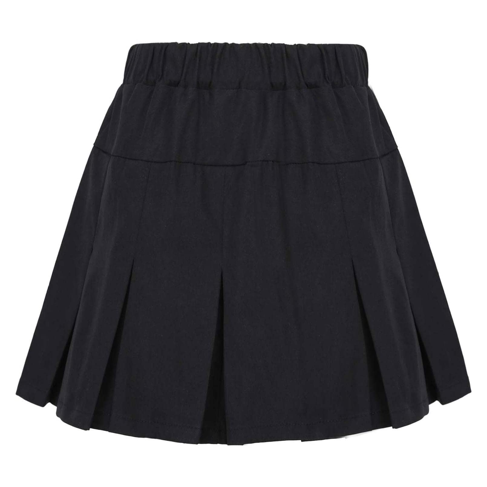School Girls Pleated Uniform Skirt Scooter Mini Skort with Hidden Shorts - Knee-Length Plaid Skirt for Teens & Kids - Perfect for School, Dance, and Casual Wear