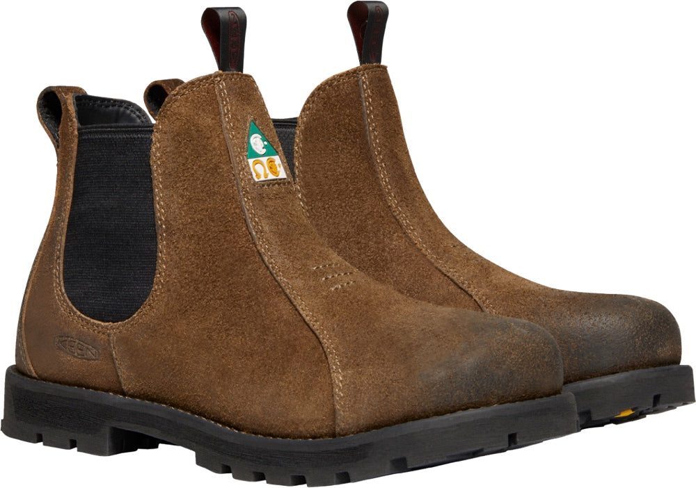Keen Seattle Romeo 1023255 Women's Pull-On Composite Toe Work Boots - Brown Leather Safety Shoes for Construction, Warehouse & Outdoor Work