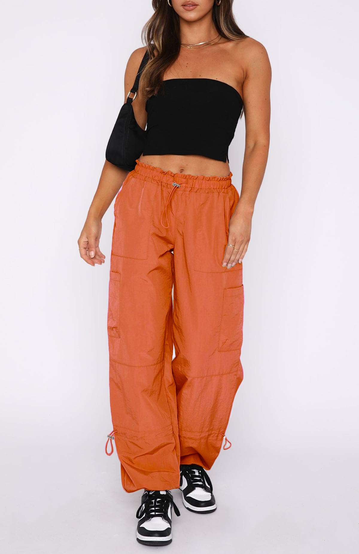 Women's Cargo Pants Baggy Parachute Pants - Y2K Style Rave & Festival Outfits | Streetwear, Casual Wear & Outdoor Activities