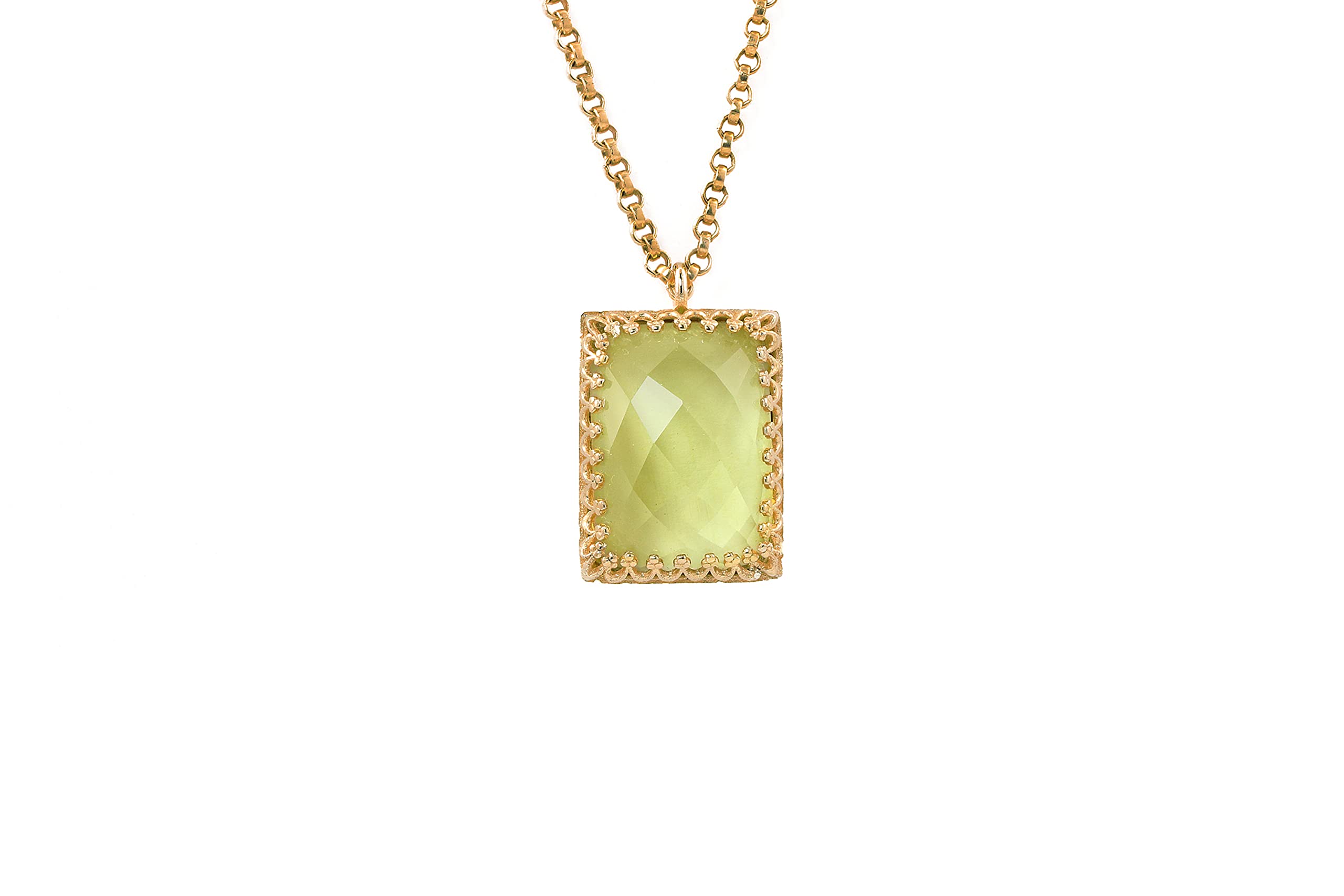 Stunning Lemon Quartz Pendant Necklace for Women - Handmade Gemstone Jewelry, Fashion Statement Piece - Custom Artisan Gift for Her - Perfect for Weddings, Parties & Special Occasions