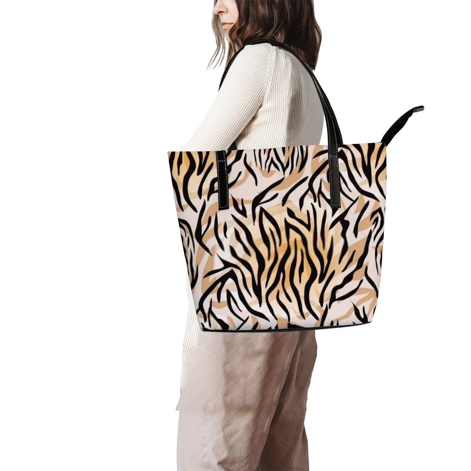 Premium Genuine Leather Tote Bag for Women - Stylish Crossbody Work Handbag with Adjustable Strap - Perfect for Office, Travel & Everyday Use
