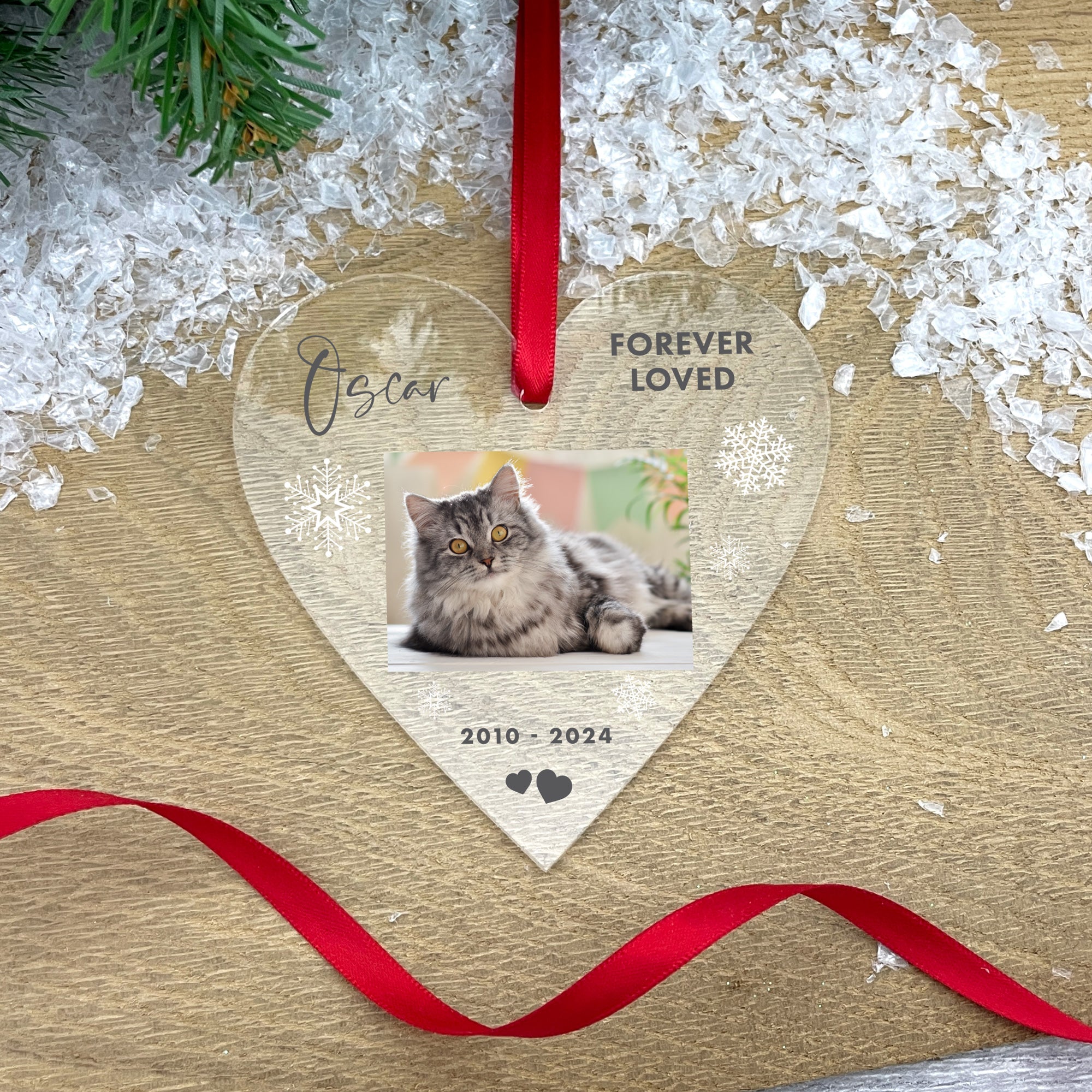 Custom Pet Memorial Acrylic Hanging Ornament - Personalized Photo Keepsake for Dogs & Cats - Heart, Paw & Bone Shapes - Perfect for Pet Loss Remembrance & Home Decor