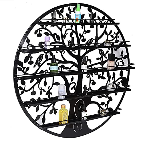 5-Tier Black Metal Nail Polish Holder - Decorative & Convenient Nail Polish Organizer for Salon, Home, or Professional Manicure Storage & Display