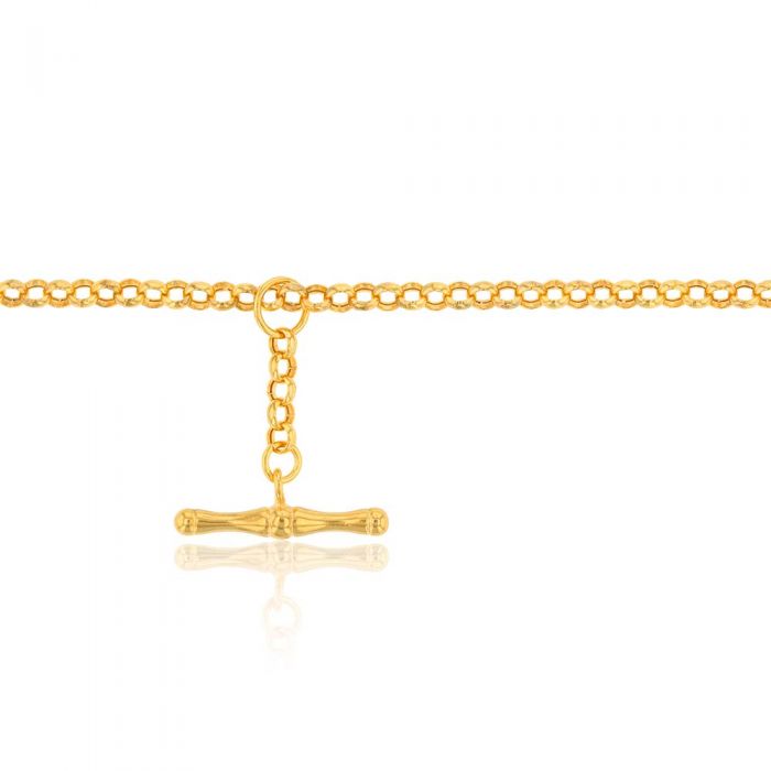 9ct Yellow Gold Belcher T Bar Clasp Chain - Elegant Jewelry for Women, Perfect for Necklaces & Bracelets - Gift Idea for Her