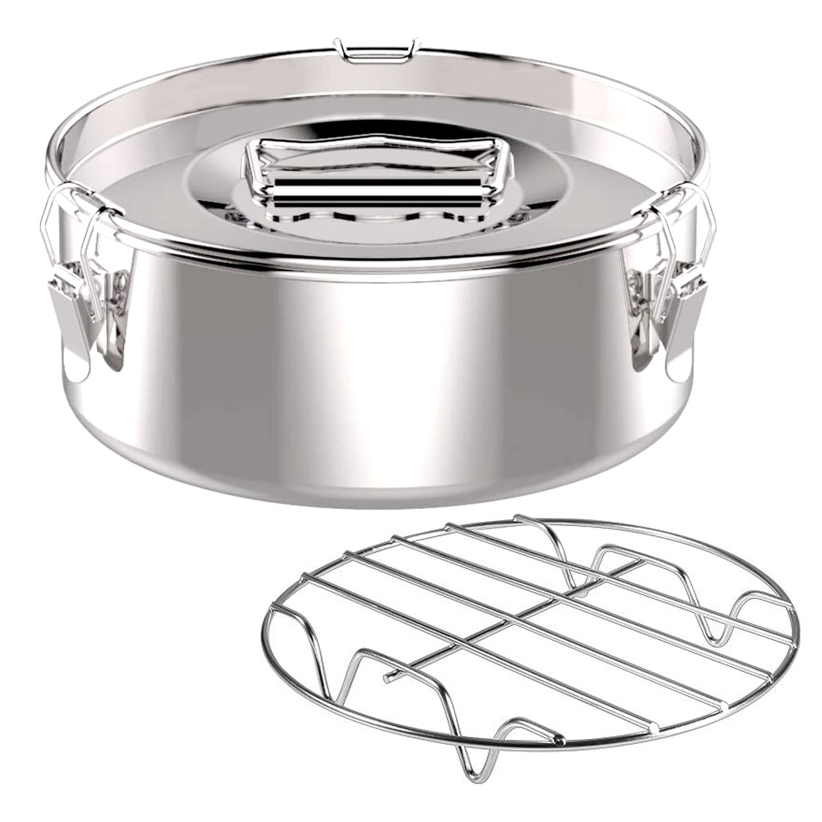 Premium 1.5 qt Flan Mold Pan with Lid (7.62 x 2.92 inches) - Professional Flan Maker for Perfect Custard & Crème Caramel - Ideal for Bain-Marie, Steaming Bao Buns & Home Baking