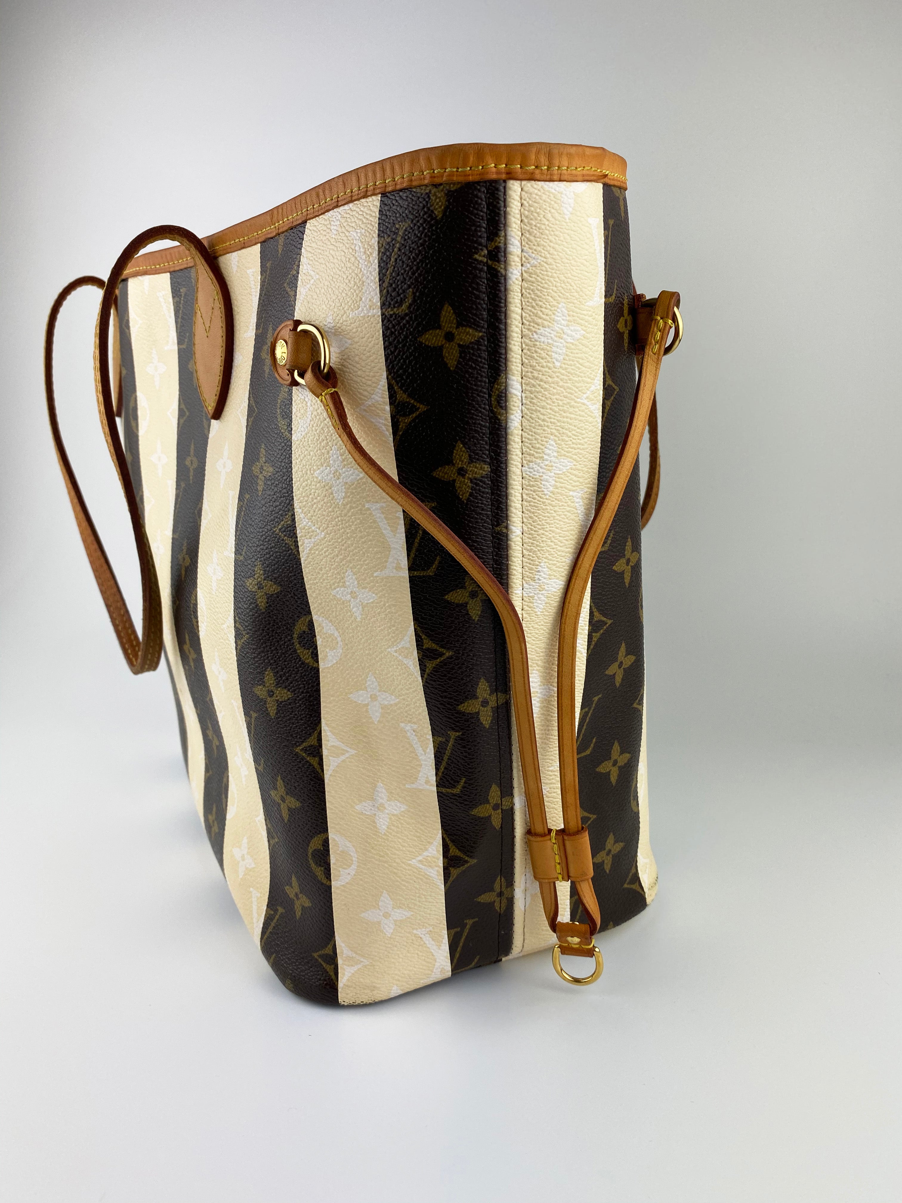 Authentic Louis Vuitton Monogram Rayures Neverfull GM Tote Bag - Limited Edition Luxury Handbag for Women, Perfect for Travel, Work & Shopping