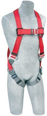 Full Body Safety Harness M/L Size - 420 lb Capacity - Red & Gray - Perfect for Construction, Roofing & Fall Protection Work