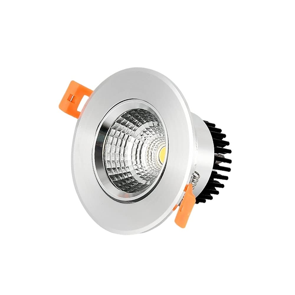 Ultra-Thin COB LED Ceiling Spotlight - 3W/5W/7W/12W White Light Downlight for Living Room, Bedroom & Commercial Spaces - Easy Installation Recessed Lighting for Home, Clothing Stores & Mall Backgrounds
