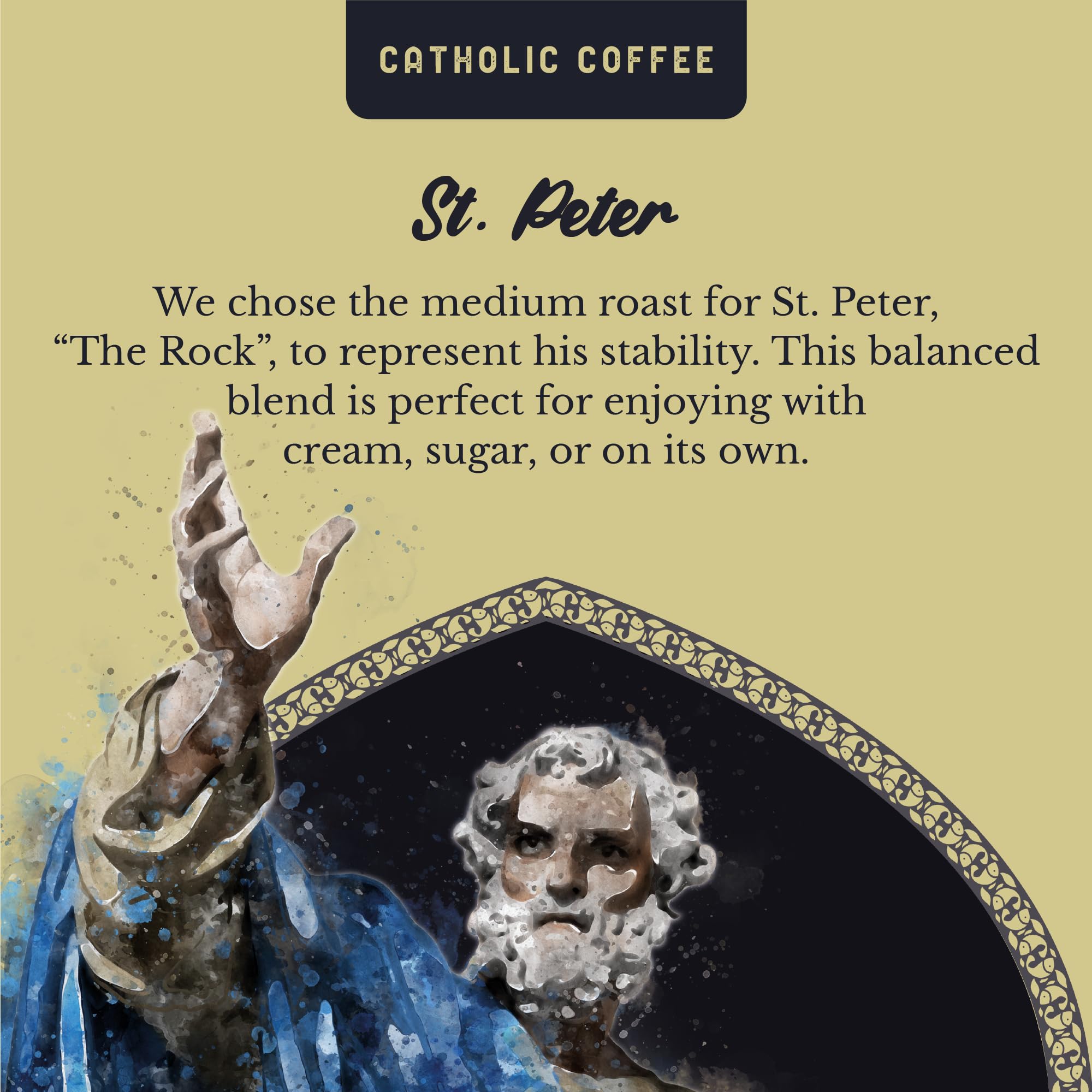 St. Peter Parish Arabica Coffee Whole Bean - Small-Batch Craft Coffee for Catholic Faithful & Coffee Lovers - Perfect for Morning Brew, Church Events & Thoughtful Gifts