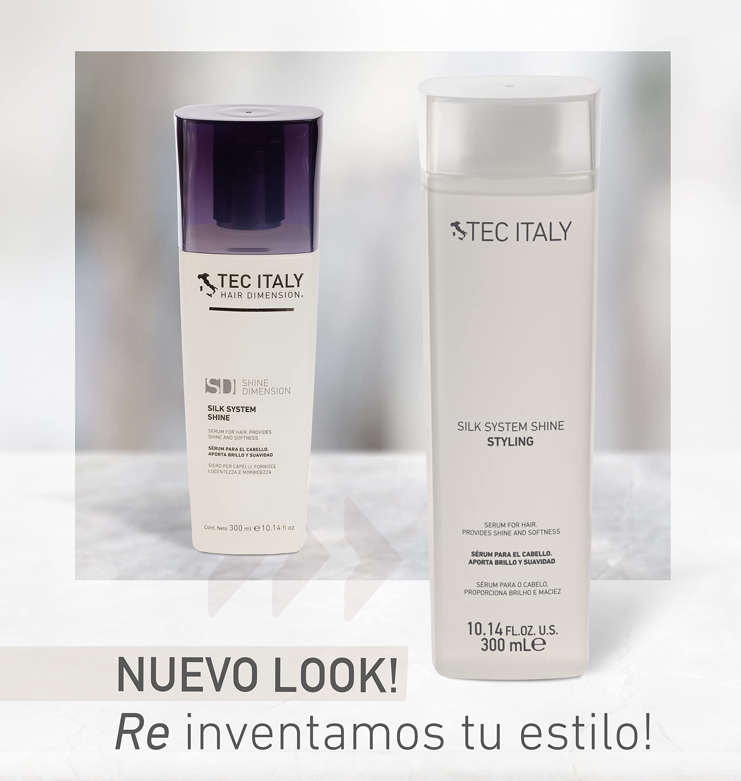 TEC ITALY SILK SYSTEM Shampoo, Conditioner & Shine Styling Set - Professional Hair Care for Smooth, Silky & Glossy Hair - Perfect for Daily Use, Salon Results at Home