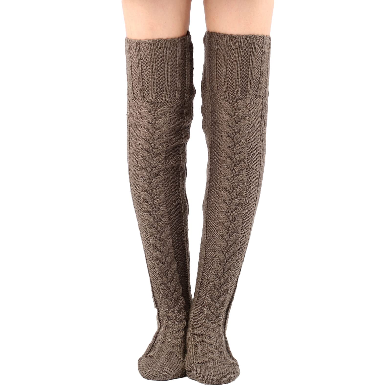 YZHM Winter Knitted Thigh High Socks for Women - Warm Over The Knee Boot Socks, Slouchy Stockings for Girls | Perfect for Cold Weather, Boot Pairing & Fashion Outfits