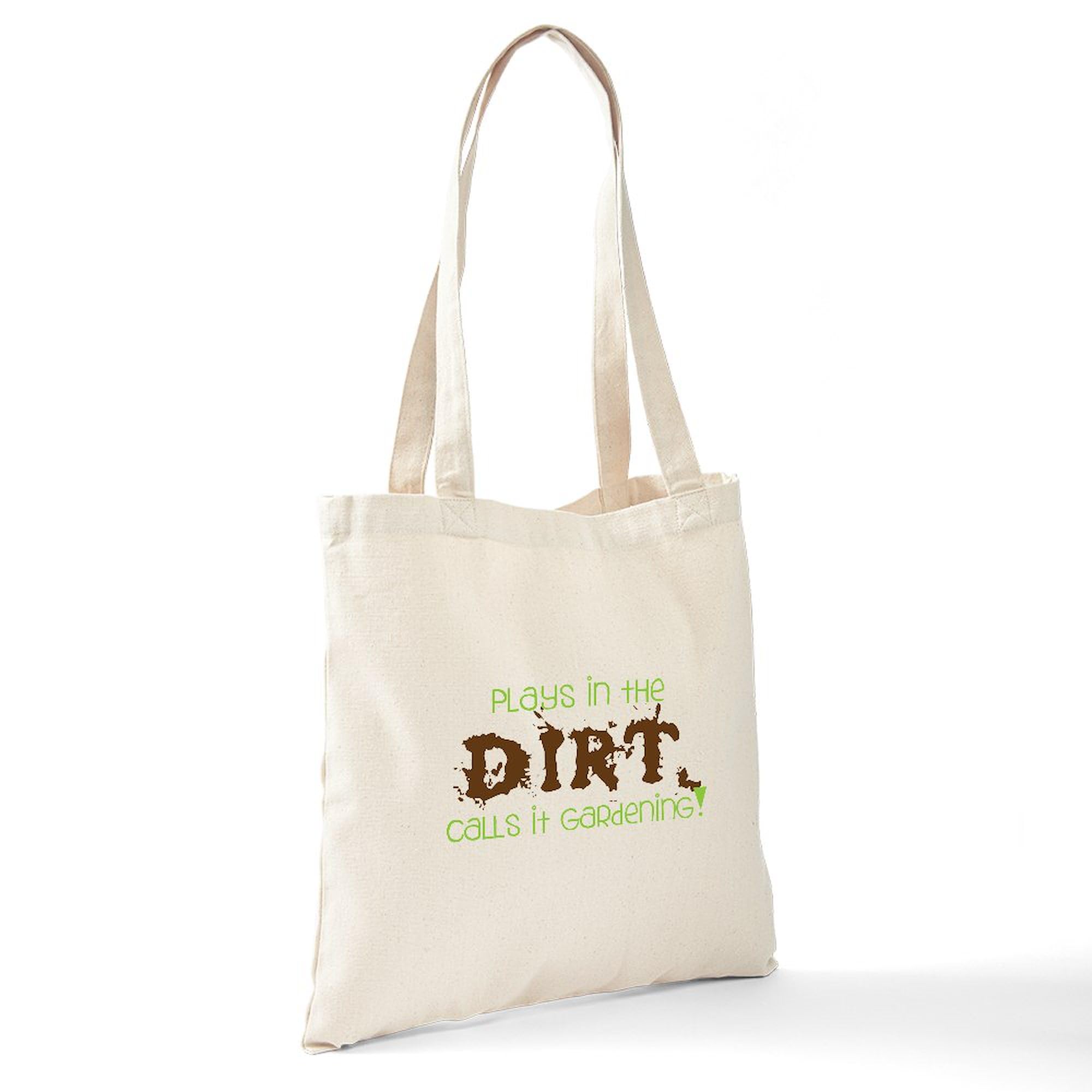 Dirty Dirt Tote Bag - Natural Canvas Reusable Shopping Bag for Groceries, Beach & Farmers Market | Eco-Friendly Cotton Tote with Sturdy Handles