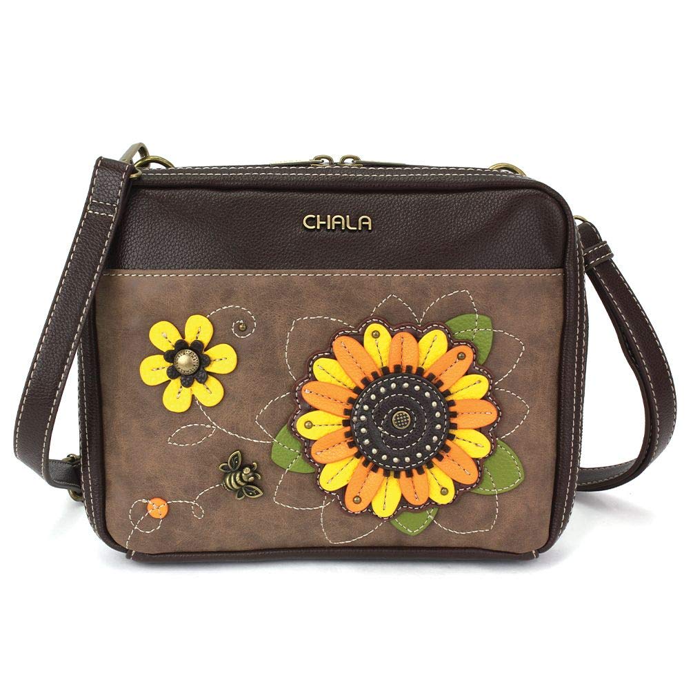 CHALA Sunflower Collection Cross Body Bag for Women - Stylish & Lightweight Shoulder Purse - Perfect for Travel, Shopping & Everyday Use