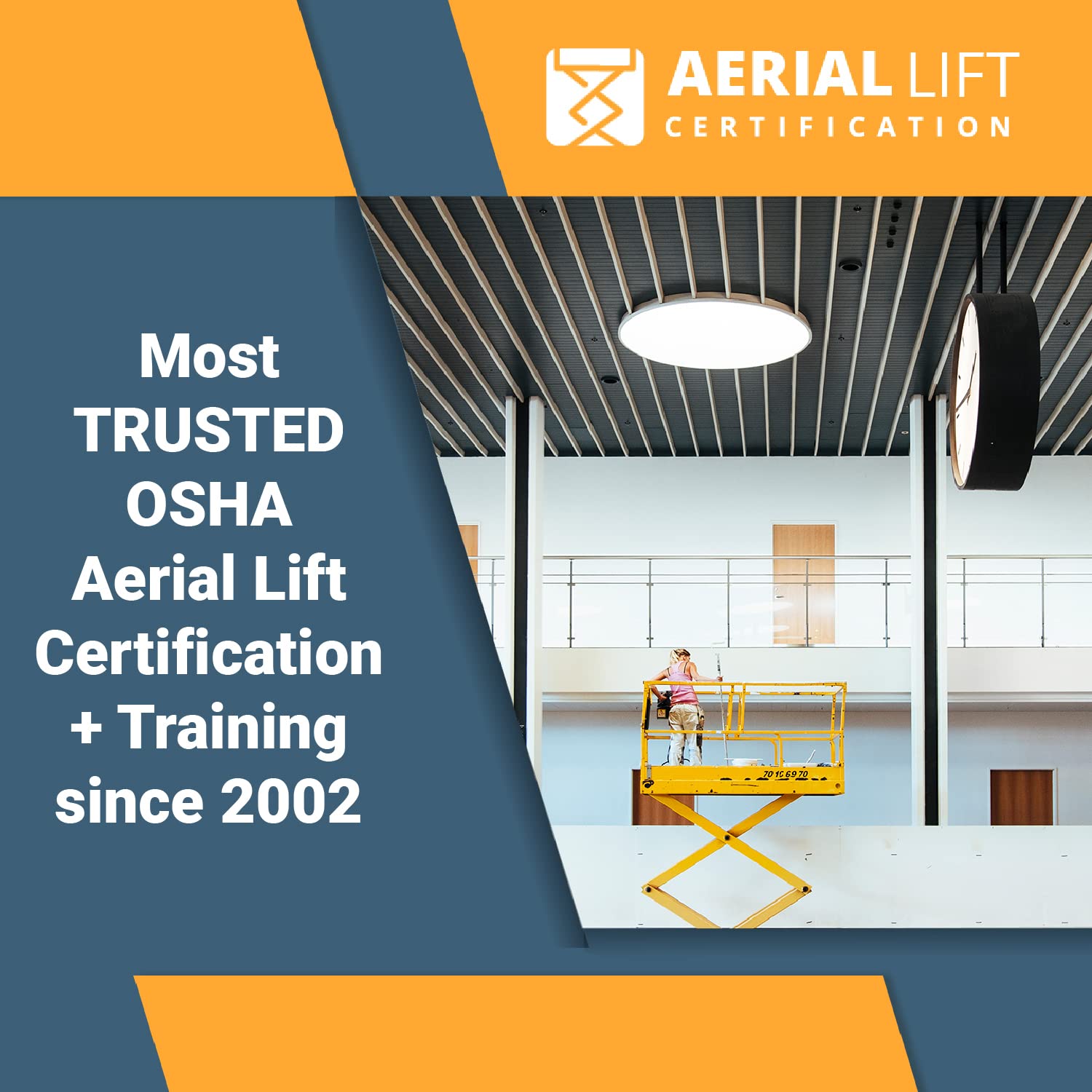 OSHA Compliant Aerial Lift Certification Training Kit - Complete Operator Training Program with Certificates, Cards & Evaluation Checklist for Construction & Warehouse Safety