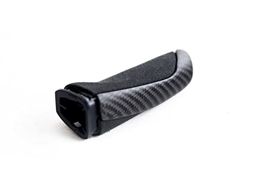 Carbon Fiber & Alcantara E-Brake Handle for BMW F-Chassis Models - Premium Interior Upgrade for Enhanced Driving Experience