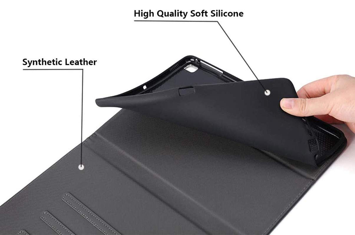 Premium Leather iPad Case for iPad 9.7 (2018/2017), iPad Air 2, iPad Pro 9.7 & iPad 6th/5th Gen - Adjustable Stand with Auto Wake/Sleep & Bible Verse Design (Psalm 46:10) - Perfect for Work, Study & Travel Protection