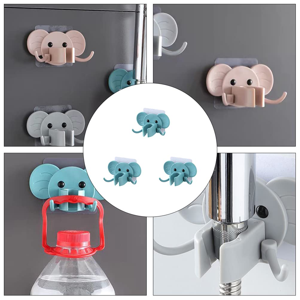 3pcs Elephant Shower Head Holder - Sturdy Bathroom Shower Bracket Stand with Cartoon Design for Kids, Perfect for Baby/Toddler Bath Time Fun and Bathroom Decor