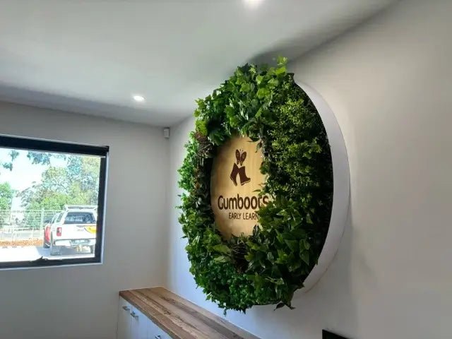 150cm Tropical Green Artificial Vertical Garden Disc - Realistic Faux Plant Wall Panel for Indoor & Outdoor Decor, Privacy Screen, Balcony, Patio, and Office Spaces