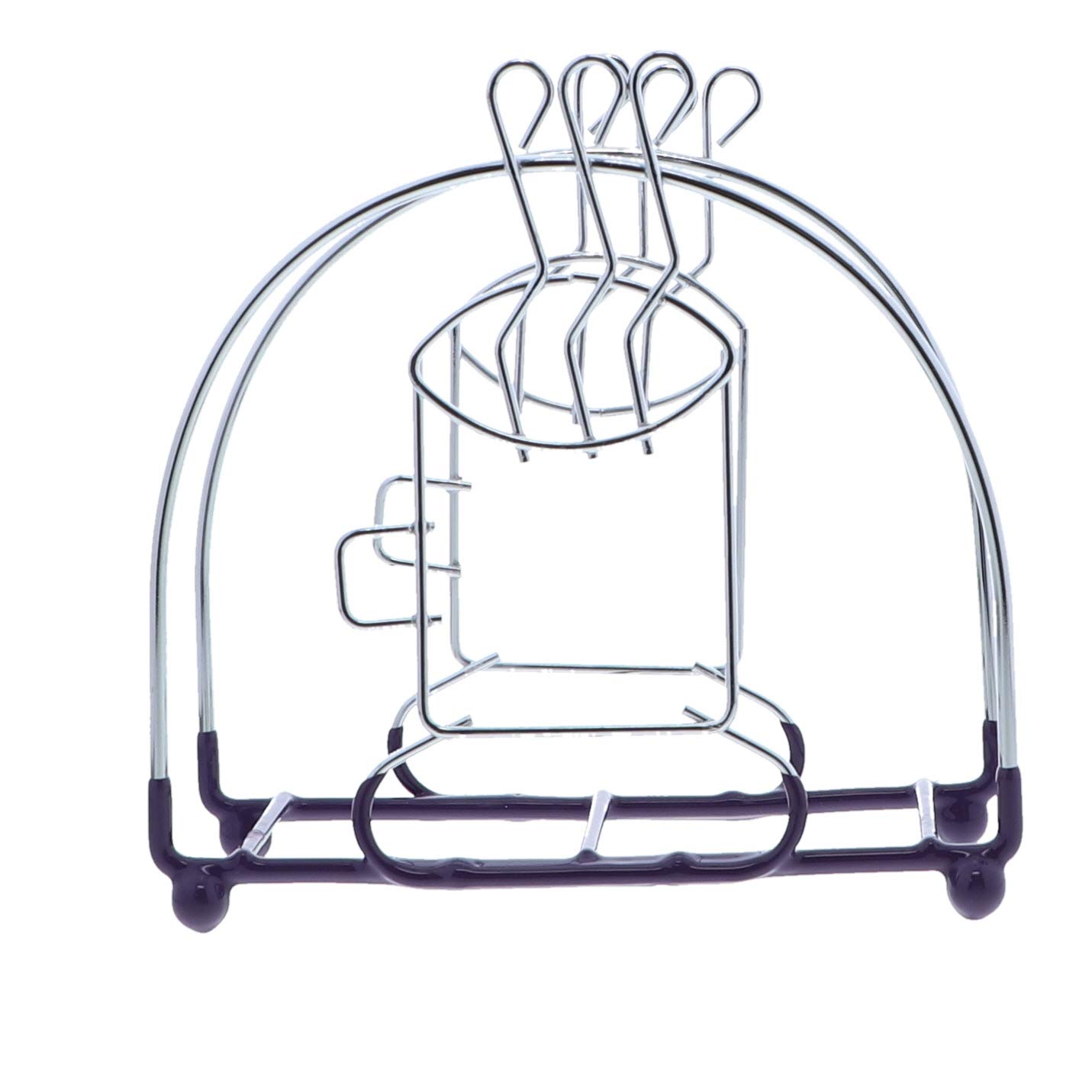 Purple Wire Napkin Holder with Coffee Cup - Elegant Kitchen Decor for Dining Table & Coffee Bar Accessories