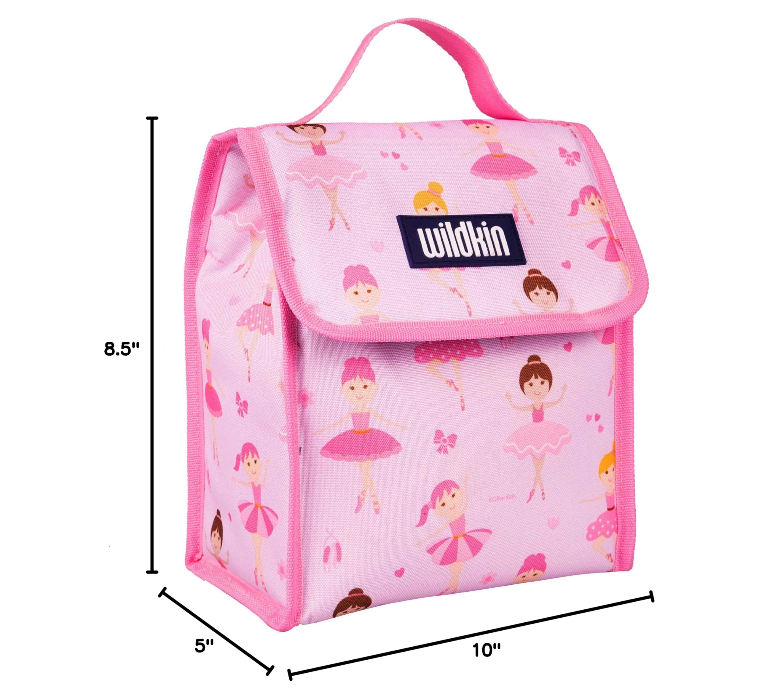 Wildkin Kids Insulated Lunch Bag - Reusable Thermal Lunch Box for School, Travel & Picnics - Keeps Food Hot/Cold for Hours - Perfect for Ballet Dancers & Ballerina Themed Lunches