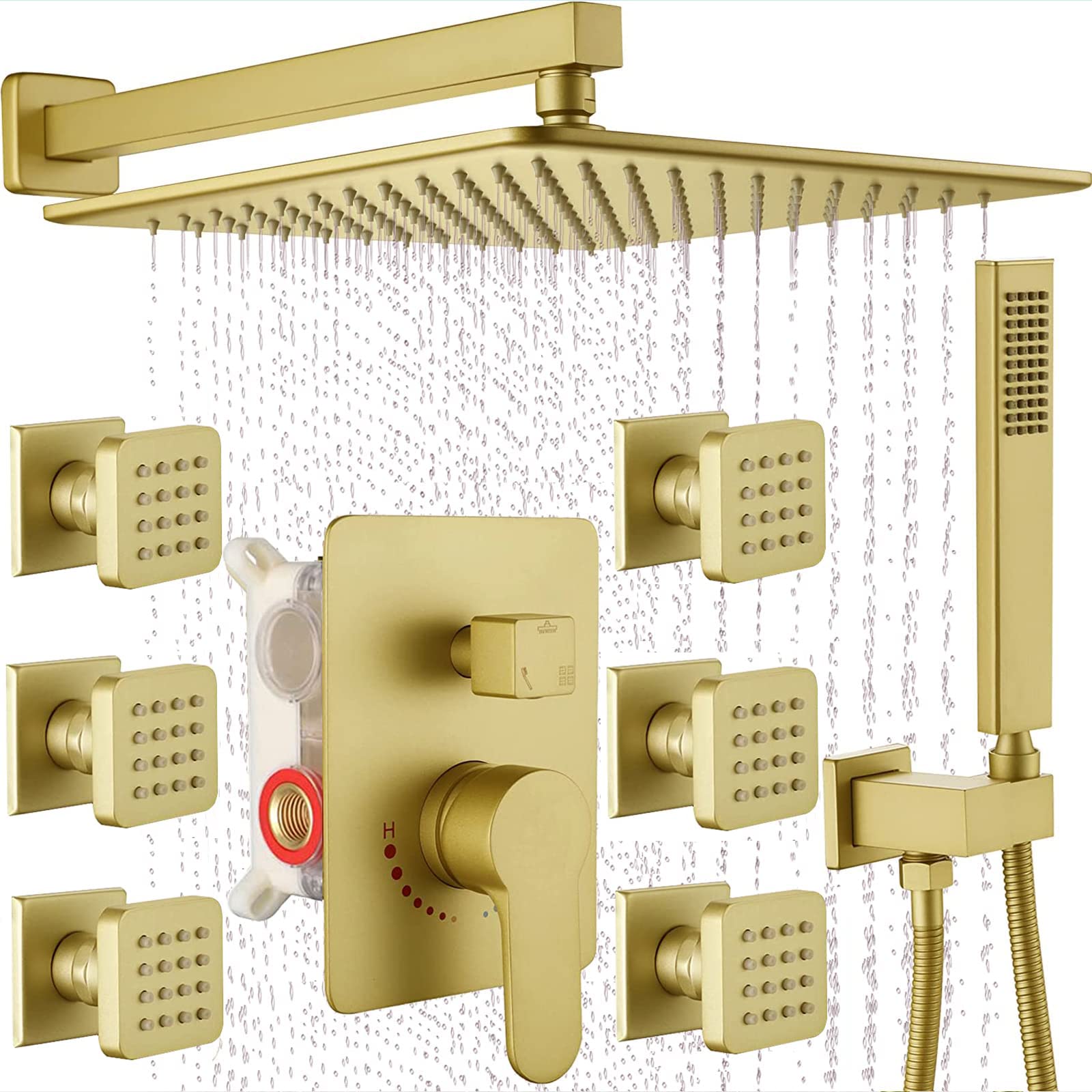 6-Function Multi-Head Shower System with 10
