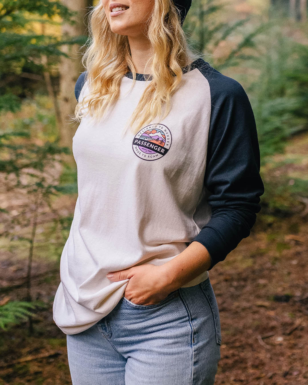 Eco-Friendly Recycled Cotton Oversized Long Sleeve T-Shirt for Men & Women - Soft Comfortable Deep Navy Blue Tee - Perfect for Casual Wear, Loungewear, and Sustainable Fashion