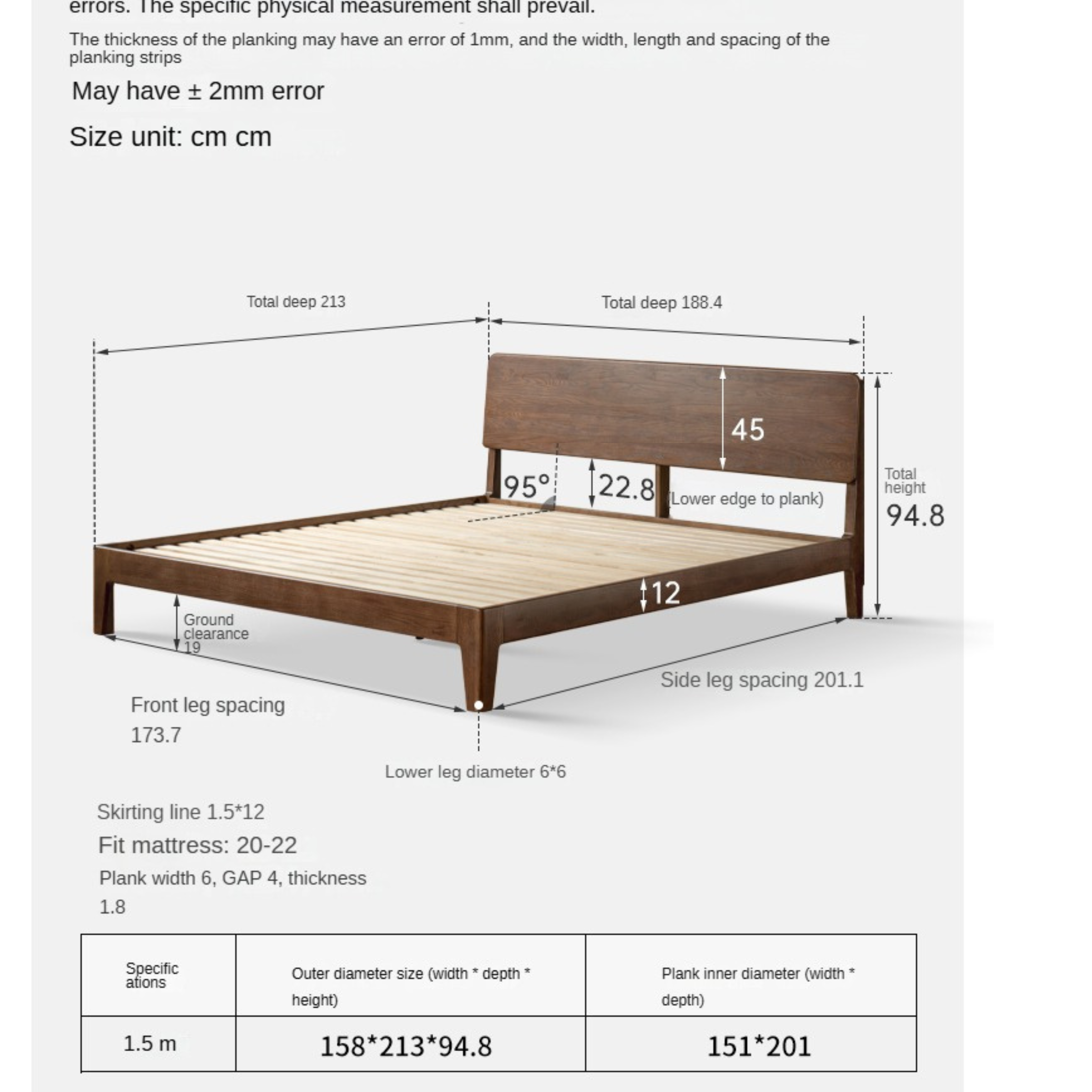 Solid Oak Wood High Back King Size Bed Frame - Sturdy & Elegant for Master Bedroom, Guest Room, or Luxury Hotel Decor