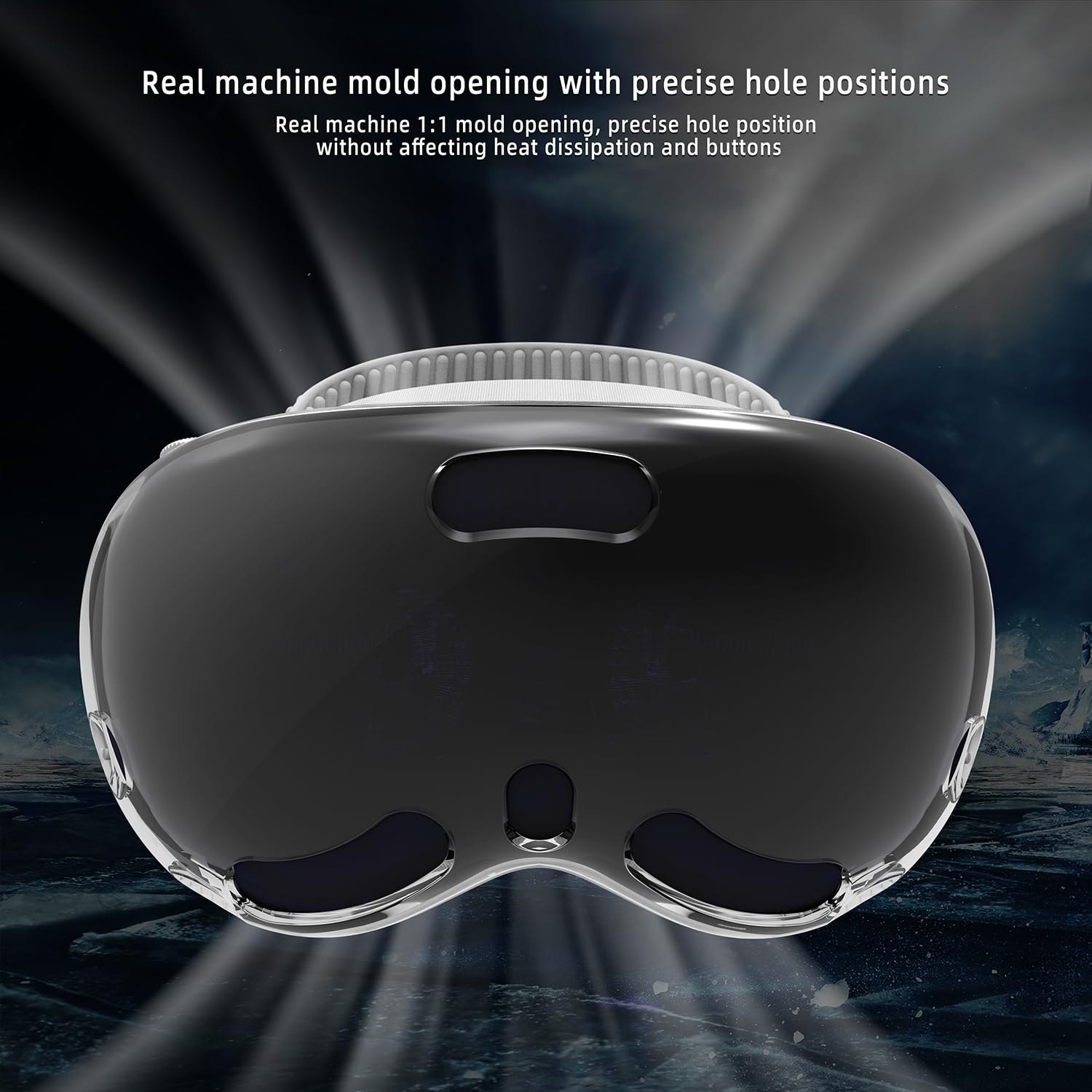 TPU Protective Cover for Vision Pro VR Headset - Transparent Anti-Scratch Screen Protector & Lens Guard Accessories (Red Transparent) - Perfect for Gaming, VR Experiences & Device Protection