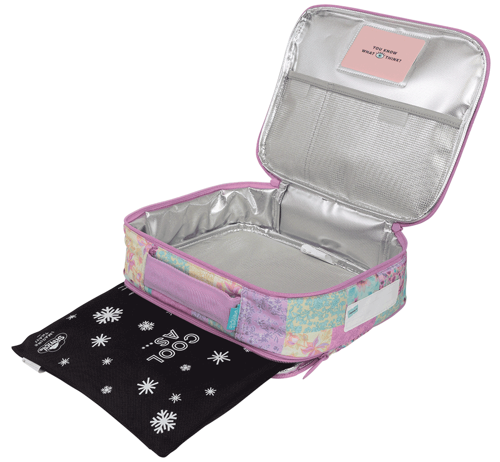 Spencil Insulated Lunch Bag with Chill Pack - Leakproof Thermal Cooler for Work, School & Picnics | Blooming Beauty Floral Design