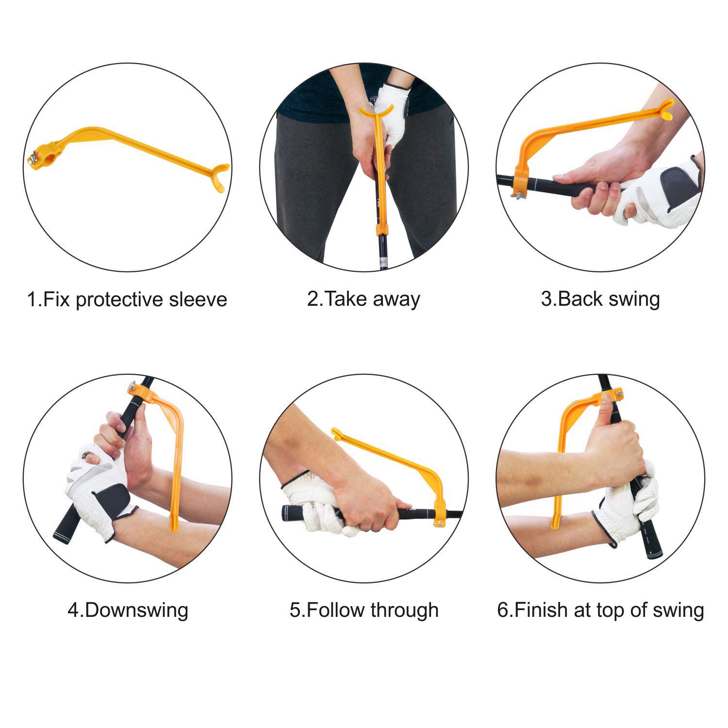 2 Pack Golf Swing Trainer - Correct Your Swing & Improve Accuracy | Golf Training Aid for Beginners & Pros | Perfect for Driving Range & Backyard Practice