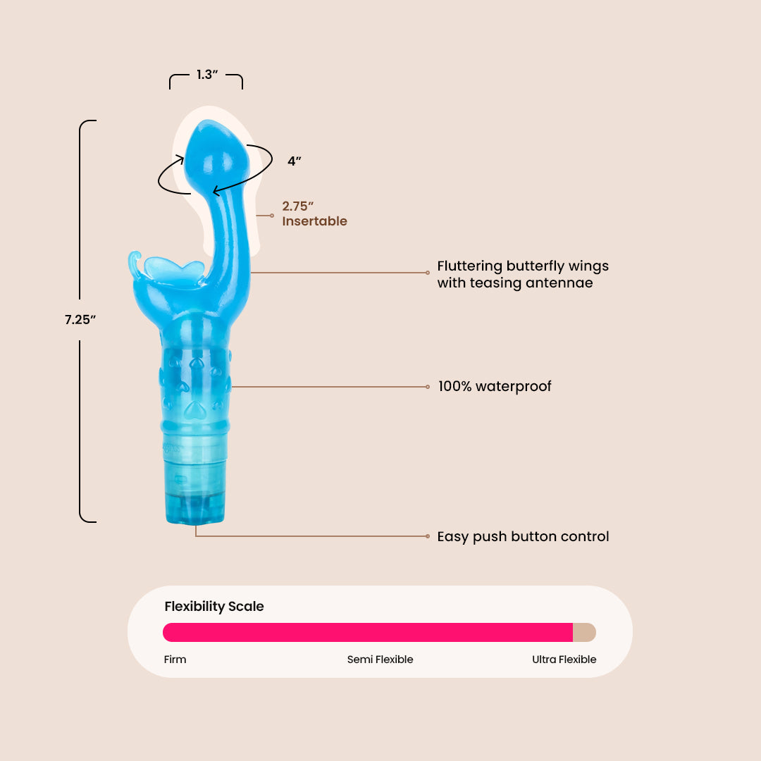 Butterfly Kiss® Fluttering Clitoral Stimulator - Rechargeable Vibrating Massager for Women, Sensual Pleasure & Intimate Relaxation - Perfect for Couples Play & Solo Exploration