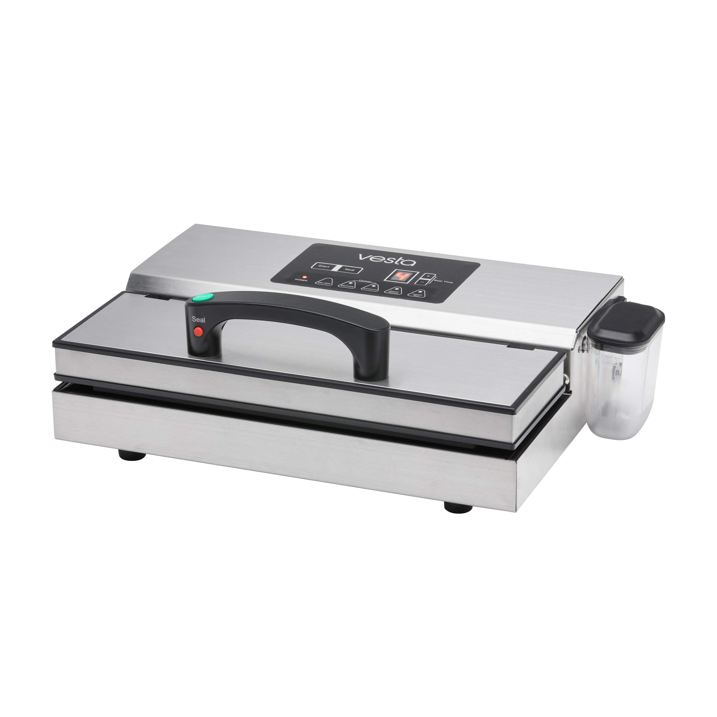 Vesta Precision Vac N Seal Pro I Suction Vacuum Sealer - Automatic Pressure Sensor, Fast Sealing, 12.2-Inch Seal Bar - Extends Food Freshness for Sous Vide, Meal Prep & Long-Term Storage | Ideal for Home Kitchens, Camping & Food Preservation